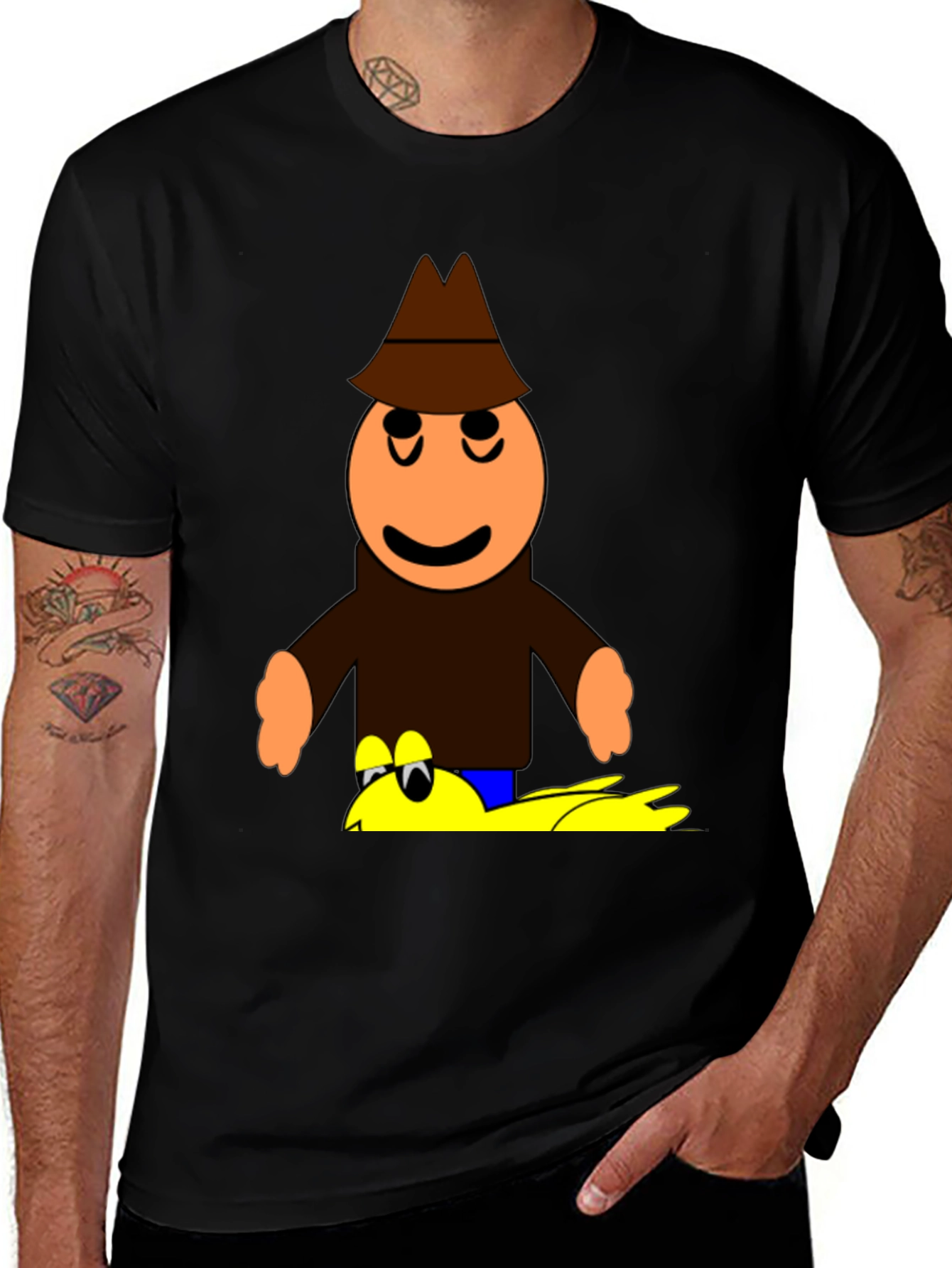 Cartoon Detective T-Shirt - Unique Graphic Tee