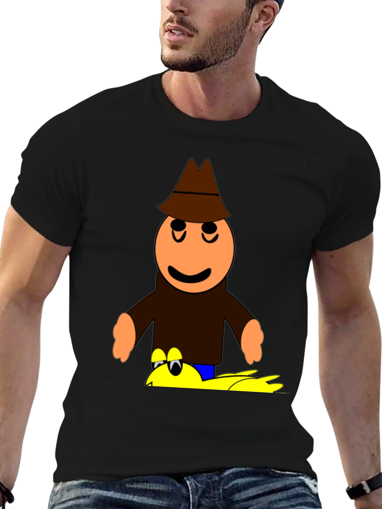 Cartoon Detective T-Shirt - Unique Graphic Tee