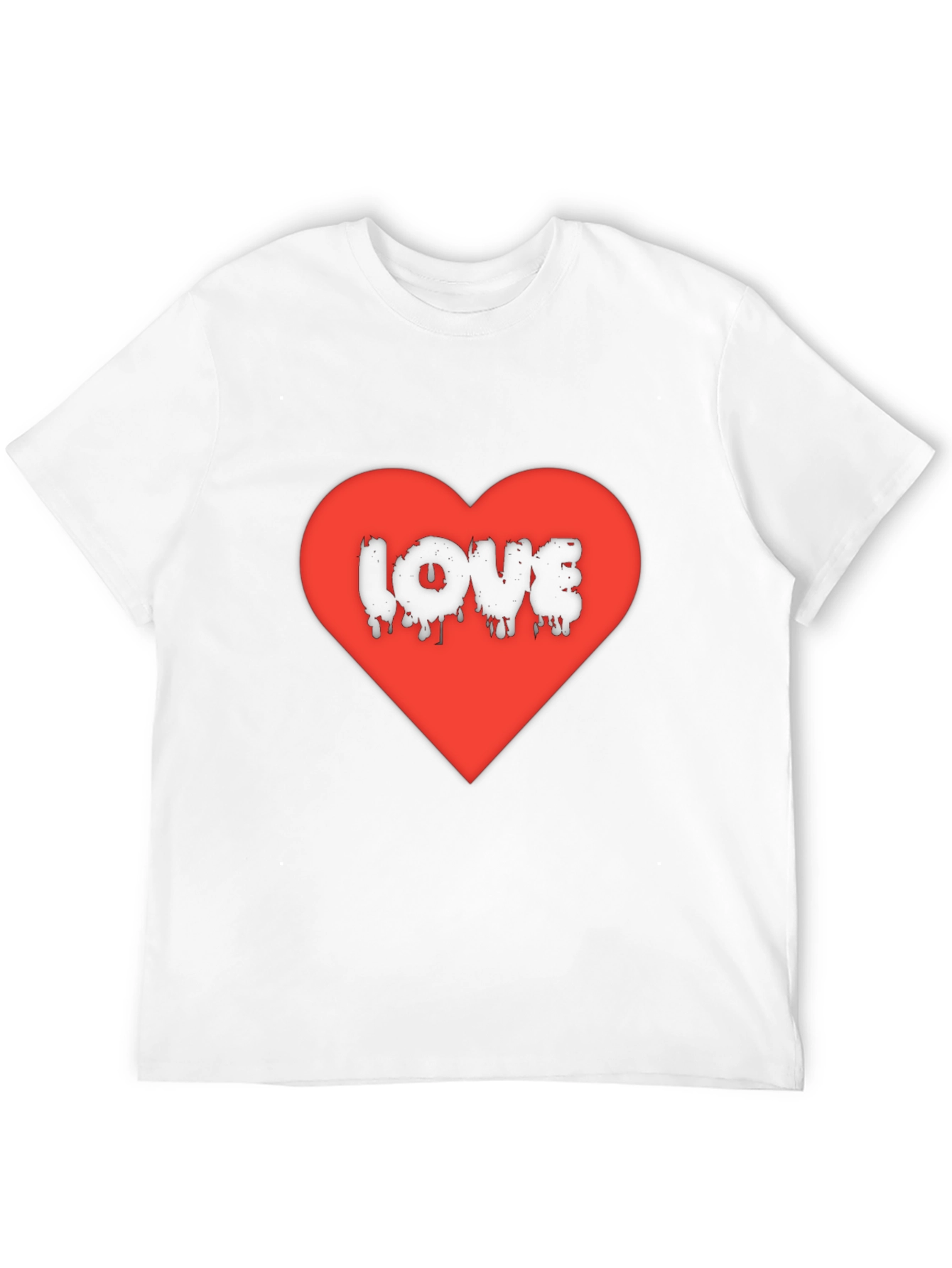 Love Heart Graphic Black T-Shirt