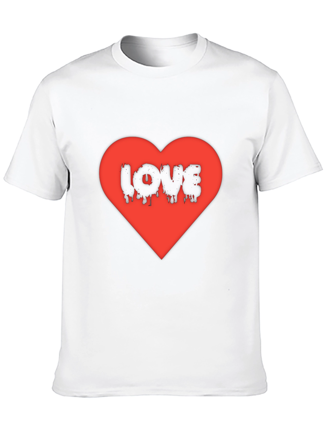 Love Heart Graphic Black T-Shirt