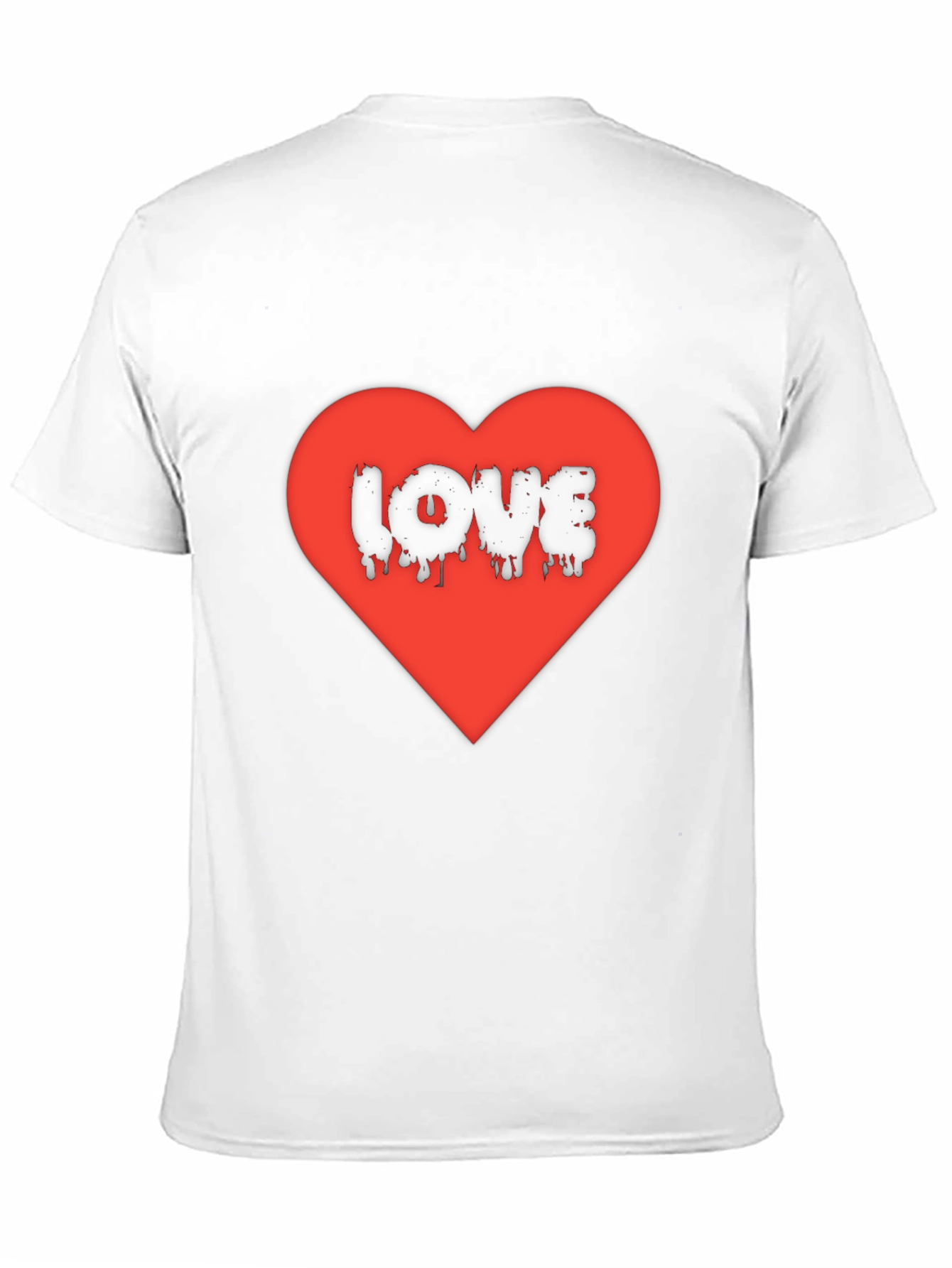 Love Heart Graphic Black T-Shirt