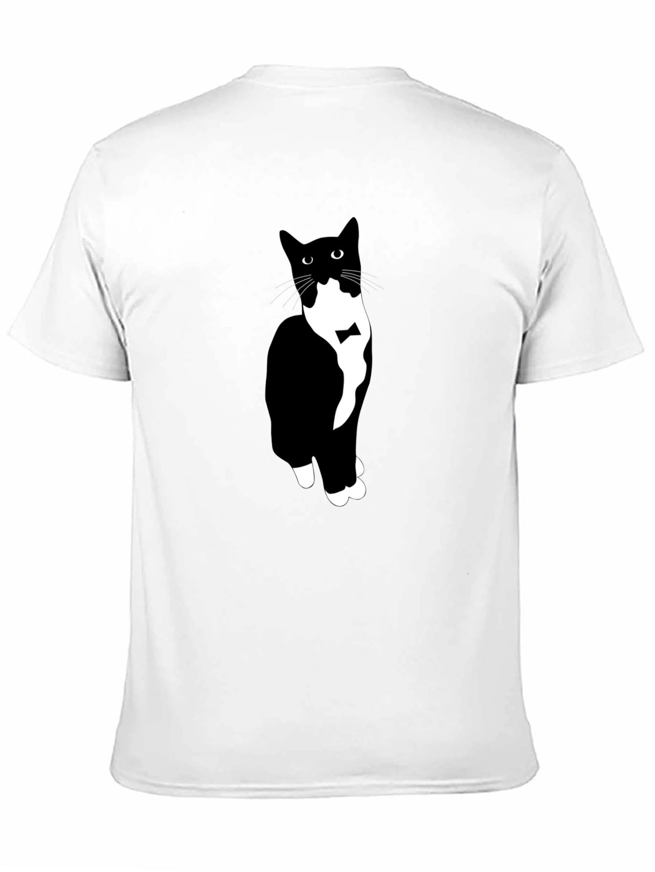 Tuxedo Cat Graphic Tee - Mens Black T-Shirt