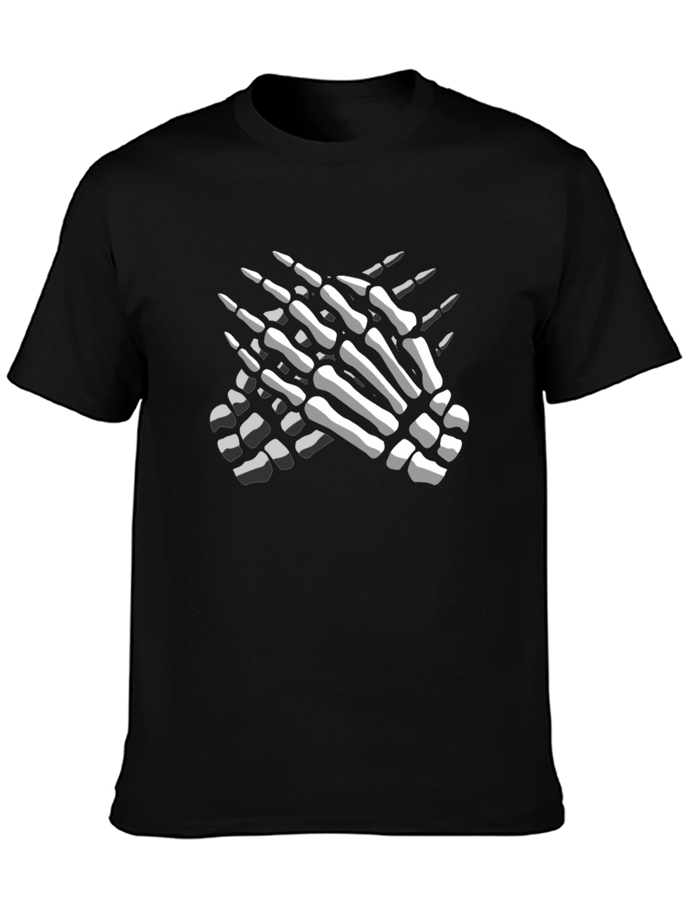 Skeleton Hands Graphic Tee - Mens Black T-Shirt