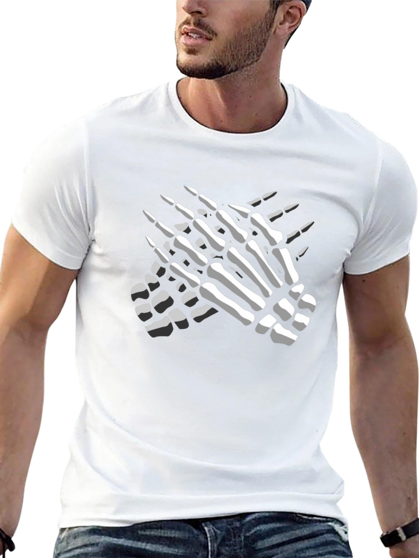 Skeleton Hands Graphic Tee - Mens Black T-Shirt