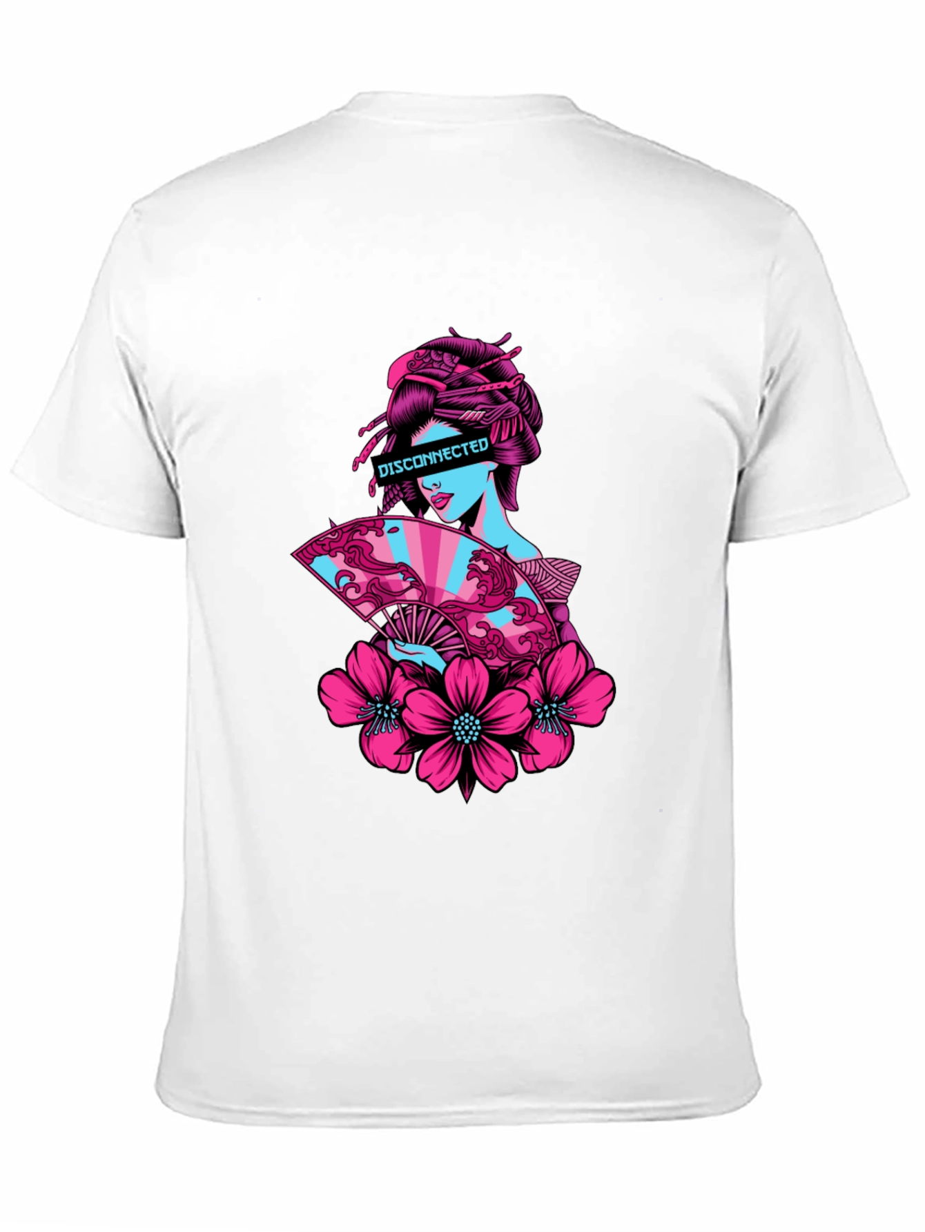 Disconnected Geisha Graphic Tee - Unisex Black T-Shirt