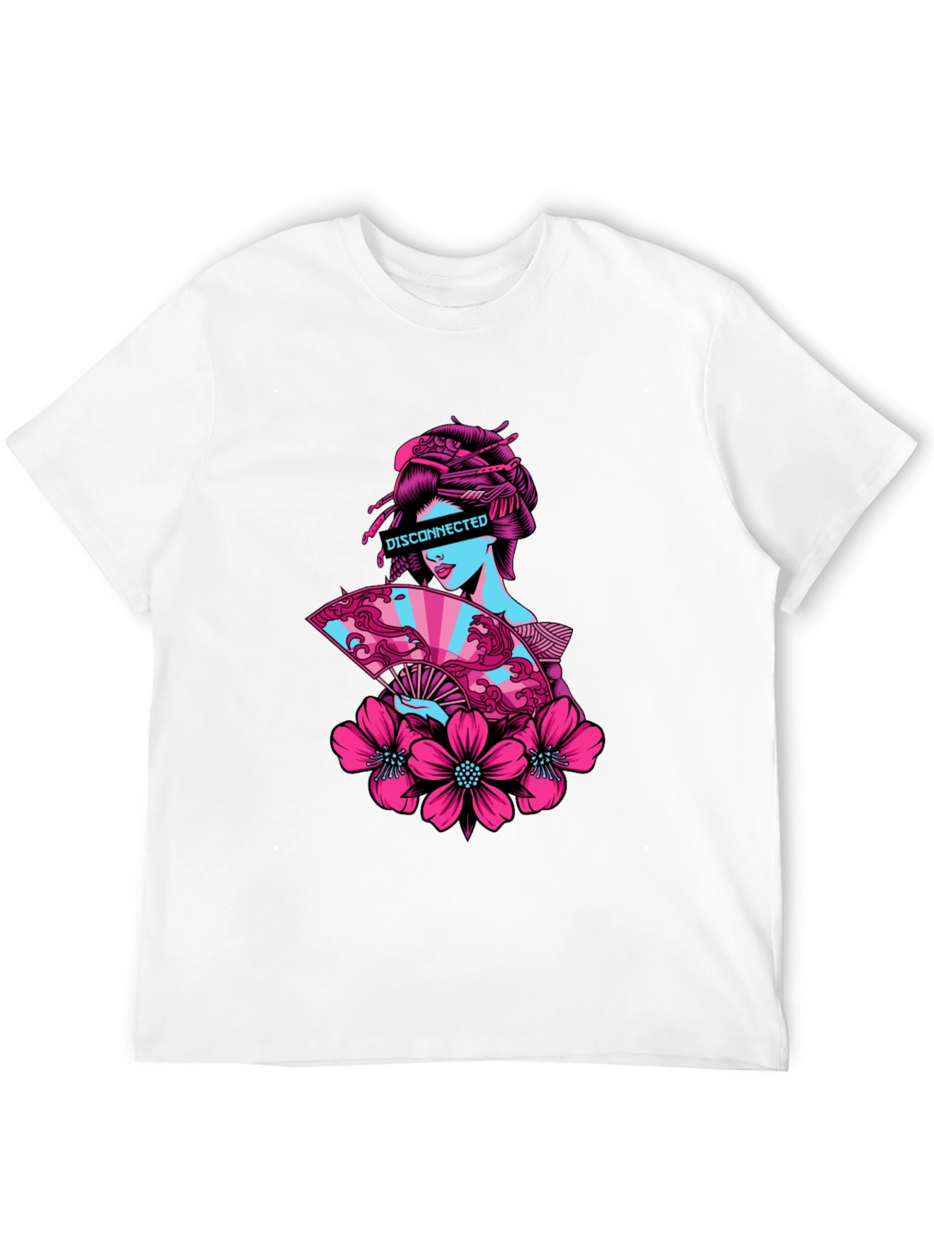 Disconnected Geisha Graphic Tee - Unisex Black T-Shirt