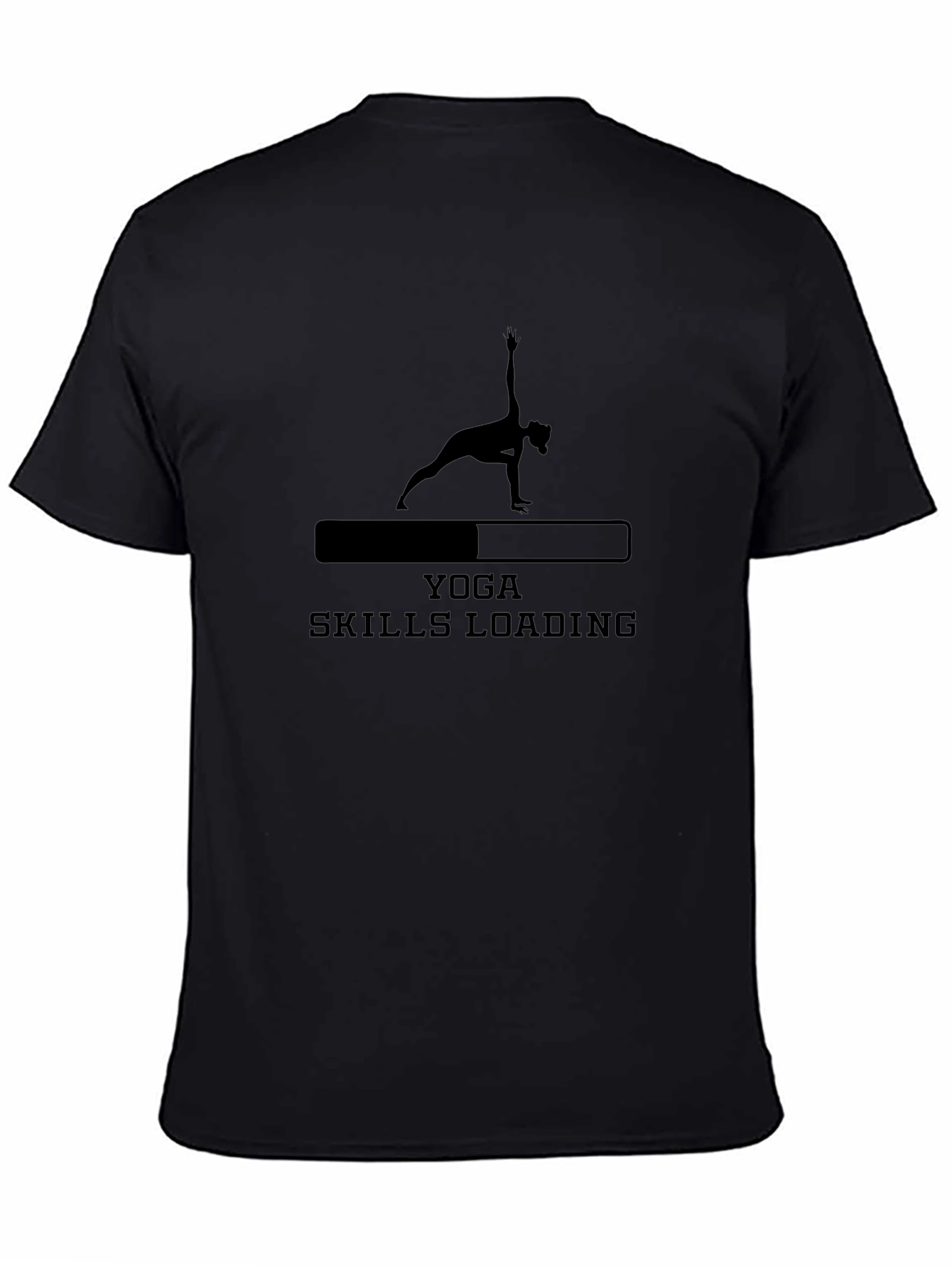Yoga Skills Loading T-Shirt - Black Cotton Blend
