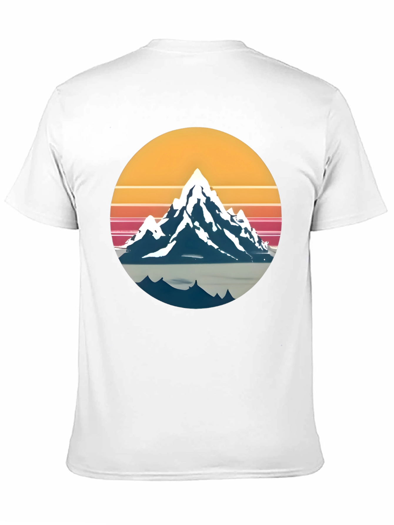 Retro Mountain Graphic Tee - Sunset Adventure Shirt