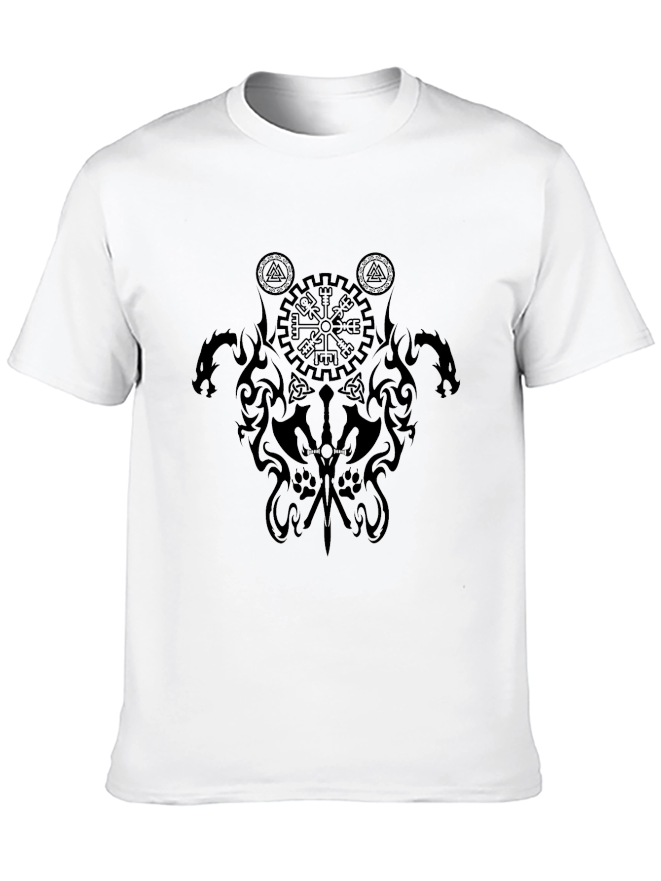 Black Viking Graphic T-Shirt