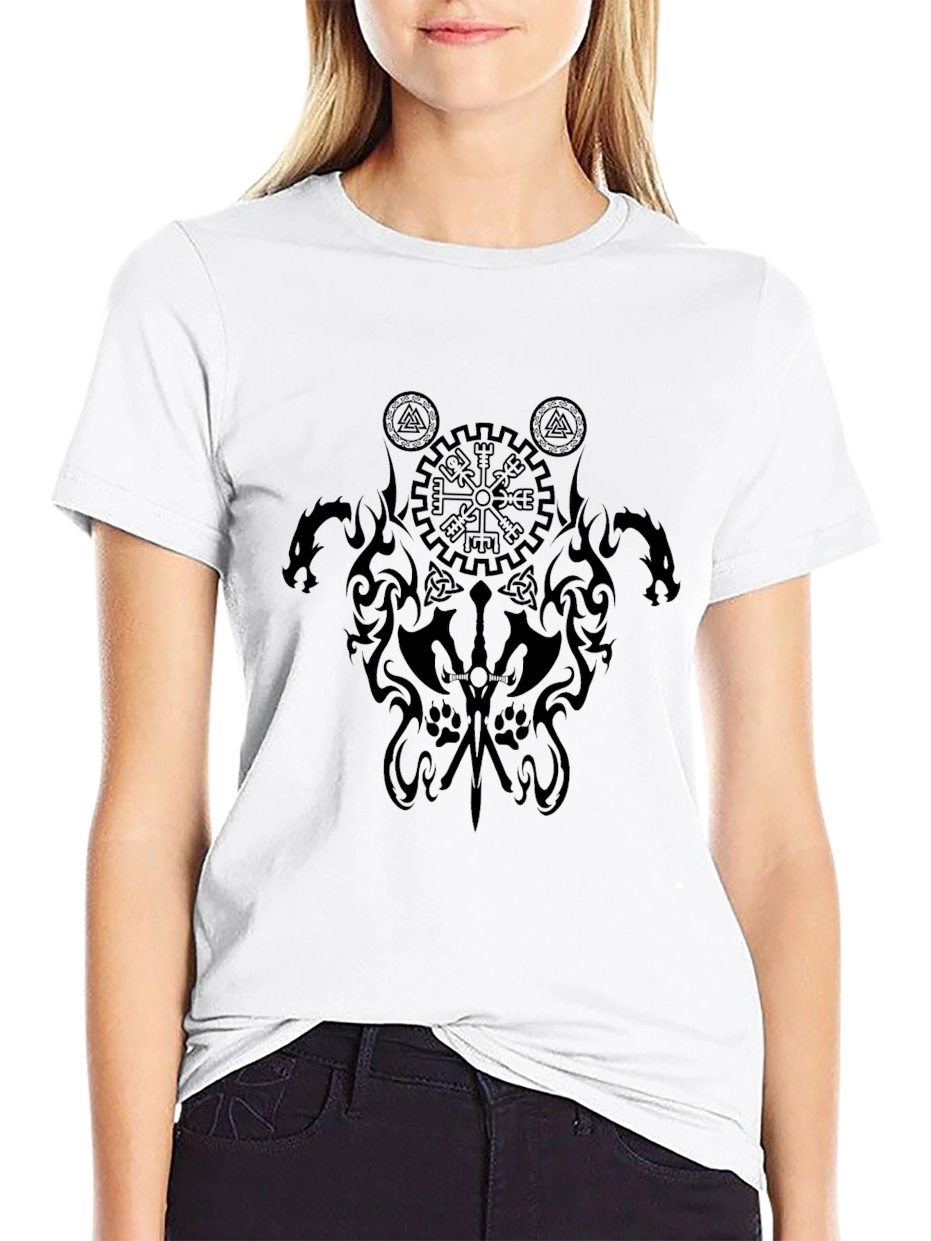 Black Viking Graphic T-Shirt