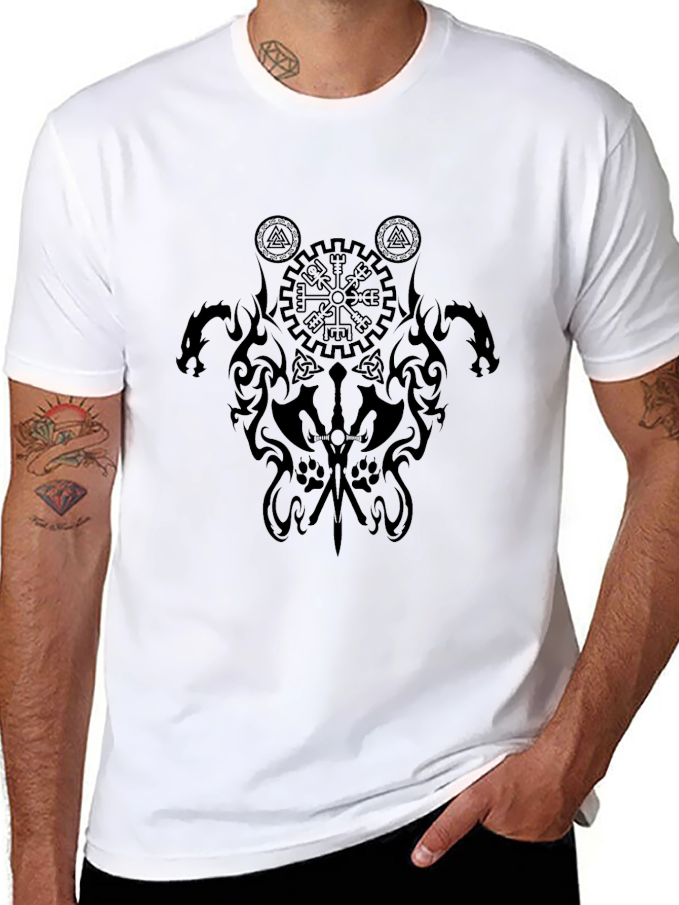 Black Viking Graphic T-Shirt
