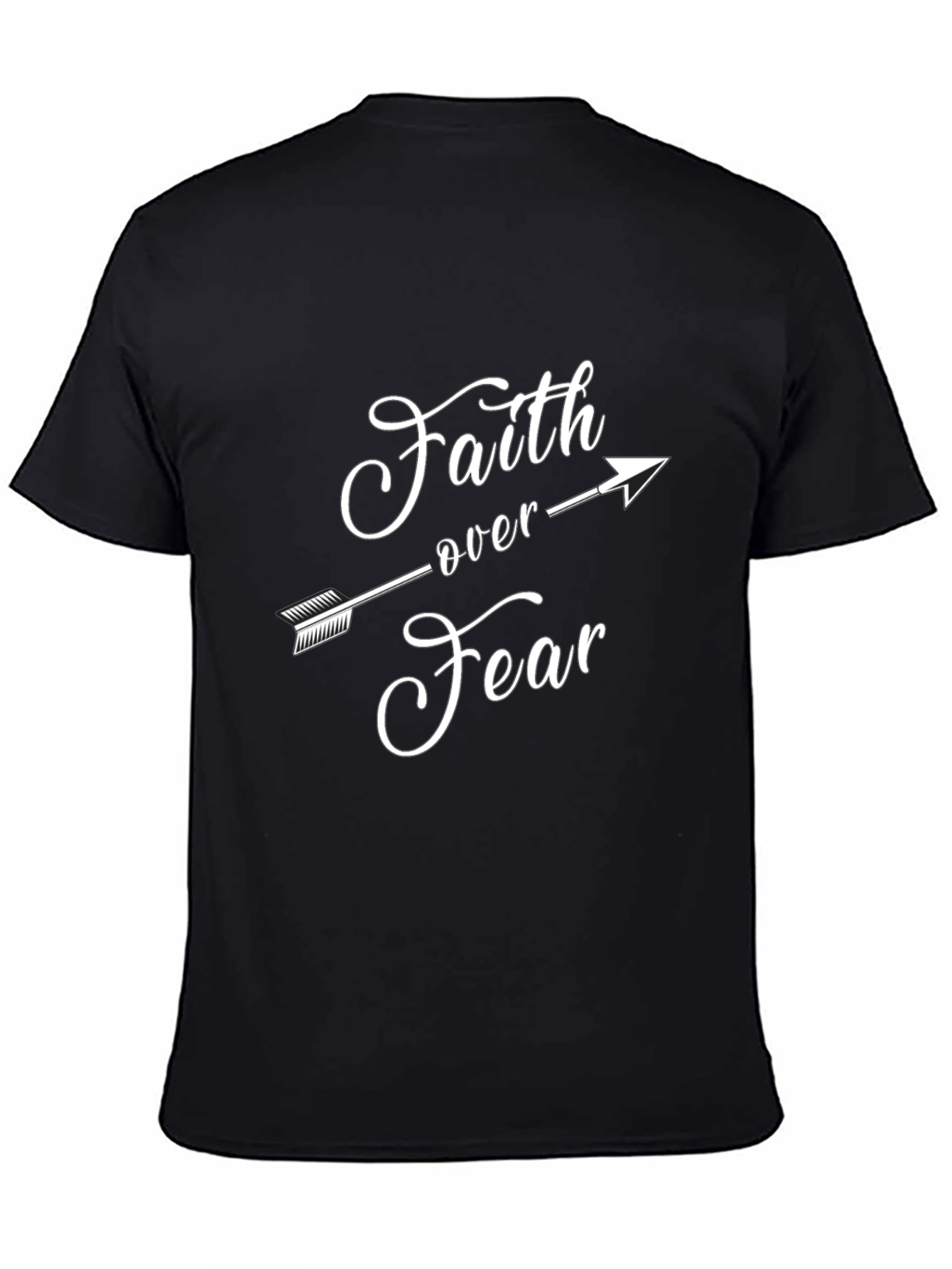 Faith Over Fear Graphic Tee - Black Casual T-Shirt