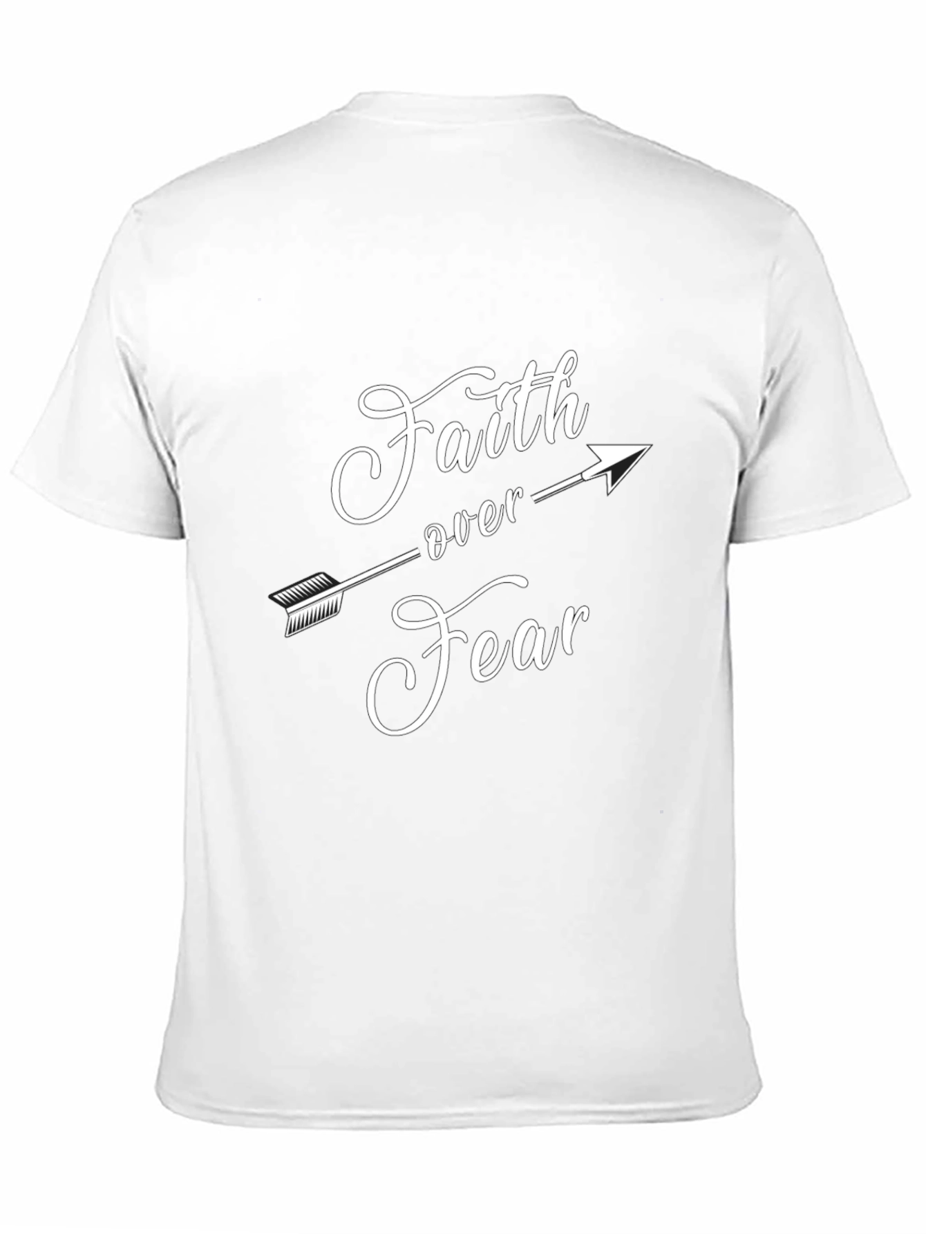Faith Over Fear Graphic Tee - Black Casual T-Shirt