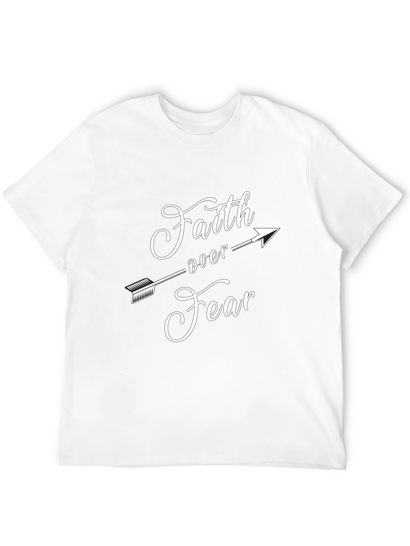 Faith Over Fear Graphic Tee - Black Casual T-Shirt