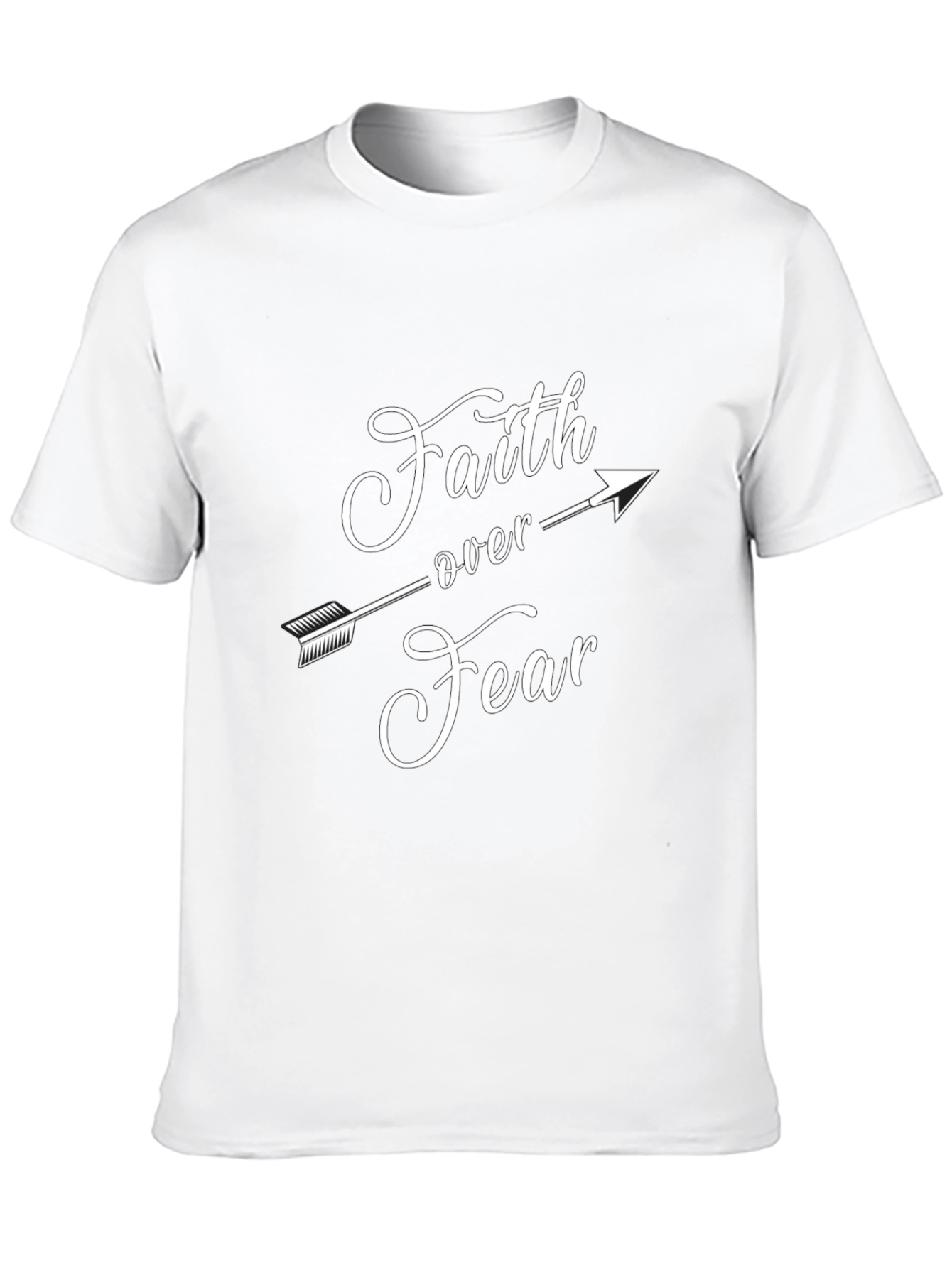 Faith Over Fear Graphic Tee - Black Casual T-Shirt