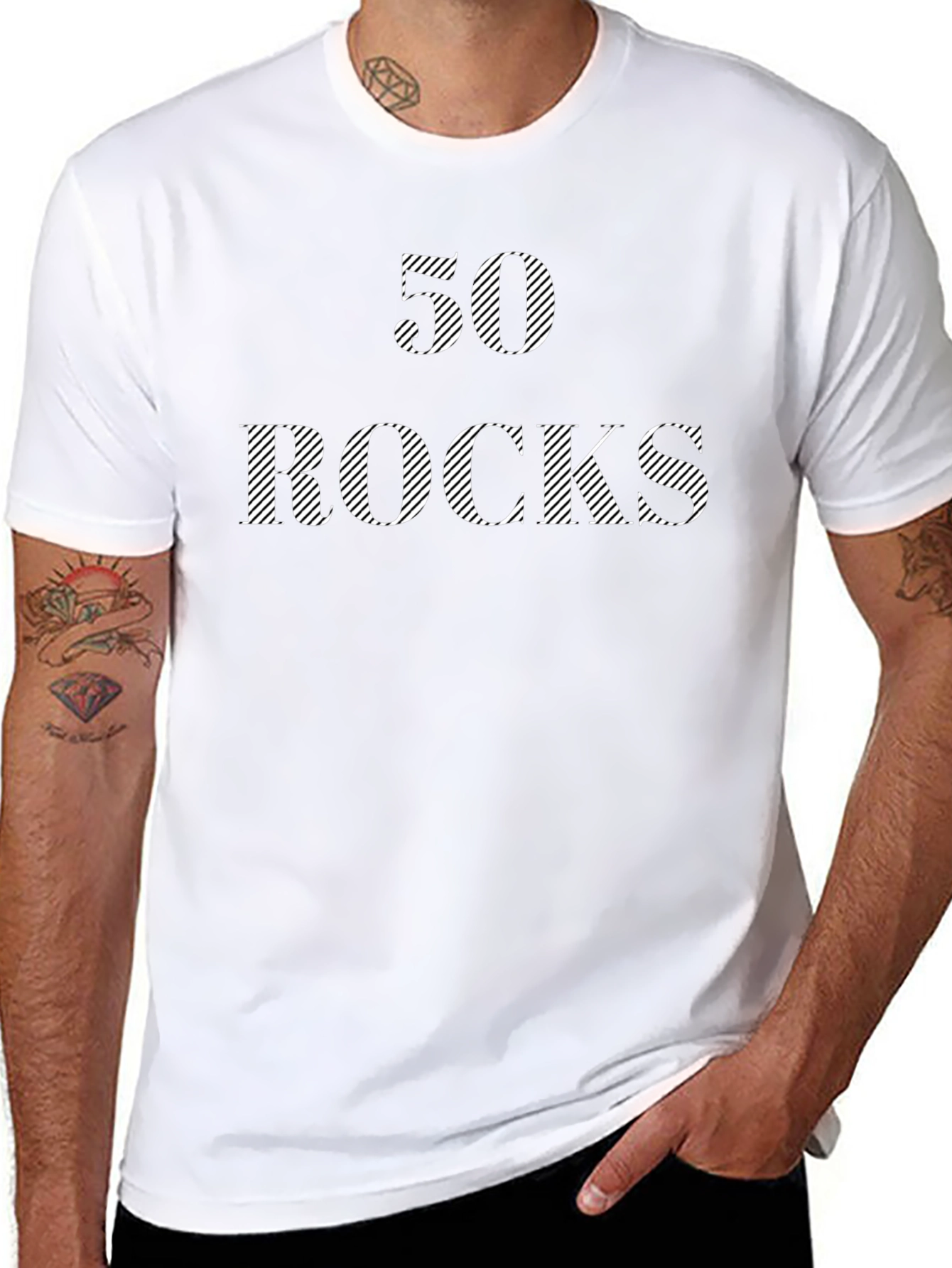 50 Rocks Novelty Graphic Tee