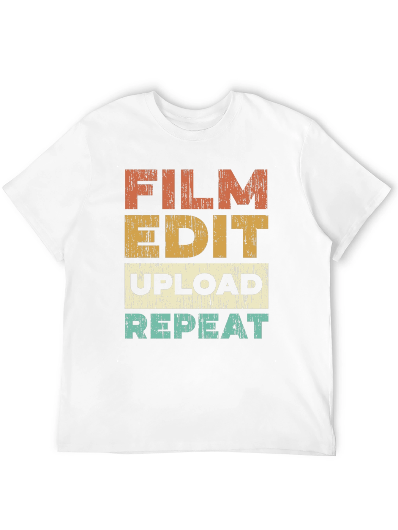 Film Edit Upload Repeat Graphic T-Shirt