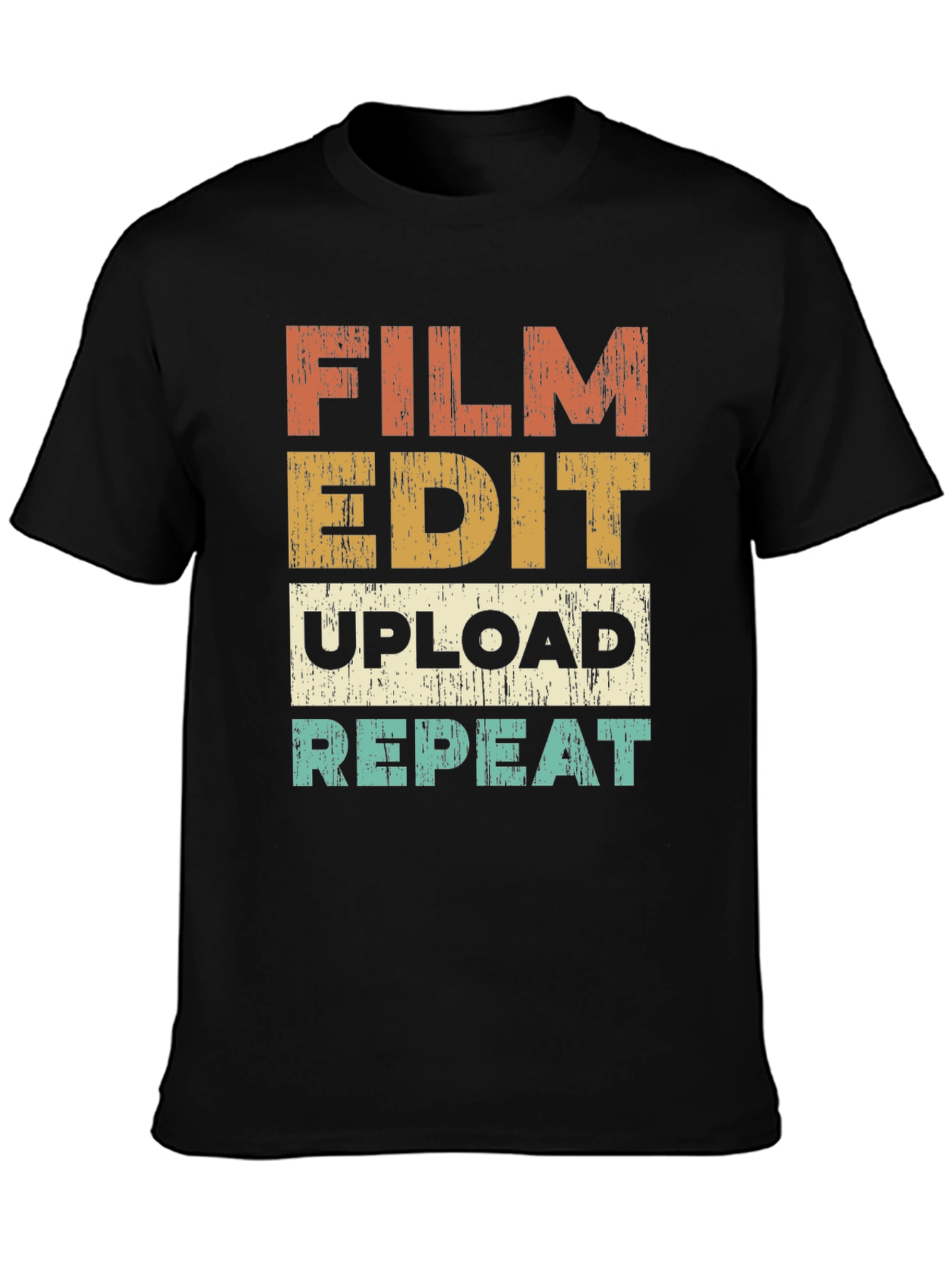 Film Edit Upload Repeat Graphic T-Shirt