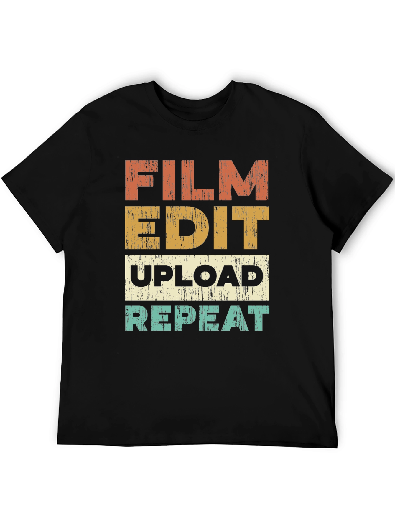 Film Edit Upload Repeat Graphic T-Shirt