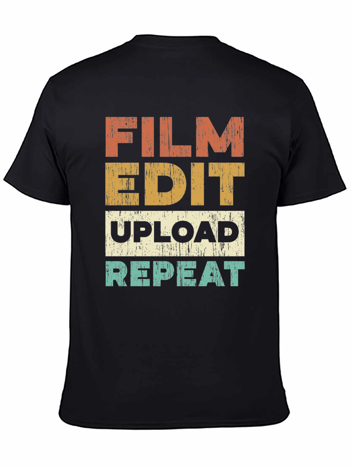 Film Edit Upload Repeat Graphic T-Shirt