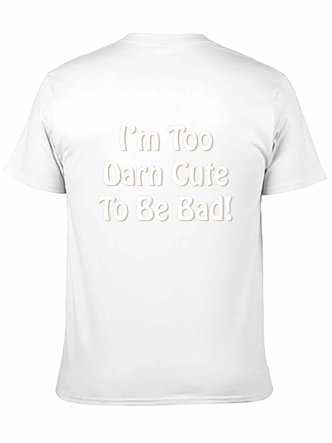 Funny Im Too Darn Cute Graphic Tee - Black