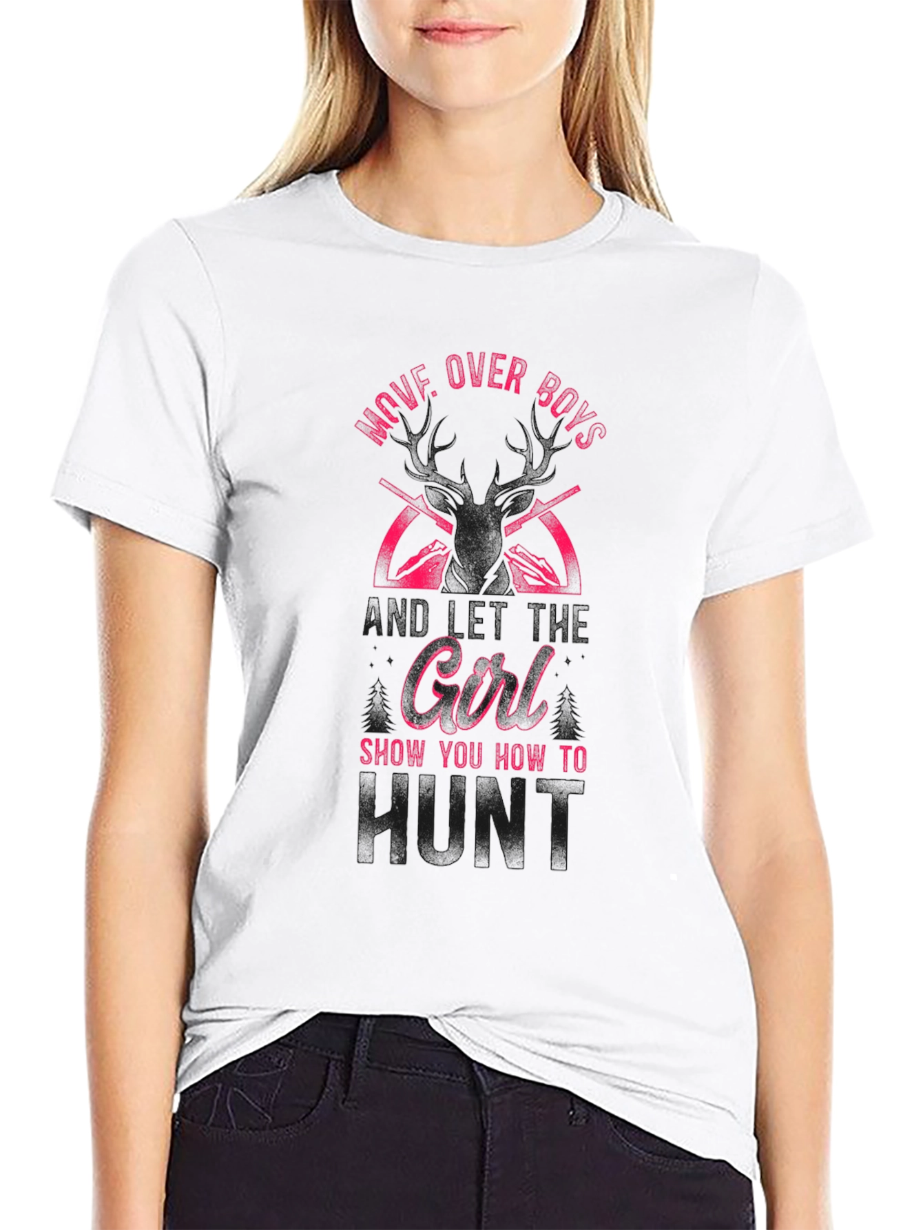 Move Over Boys Hunting Girl T-Shirt