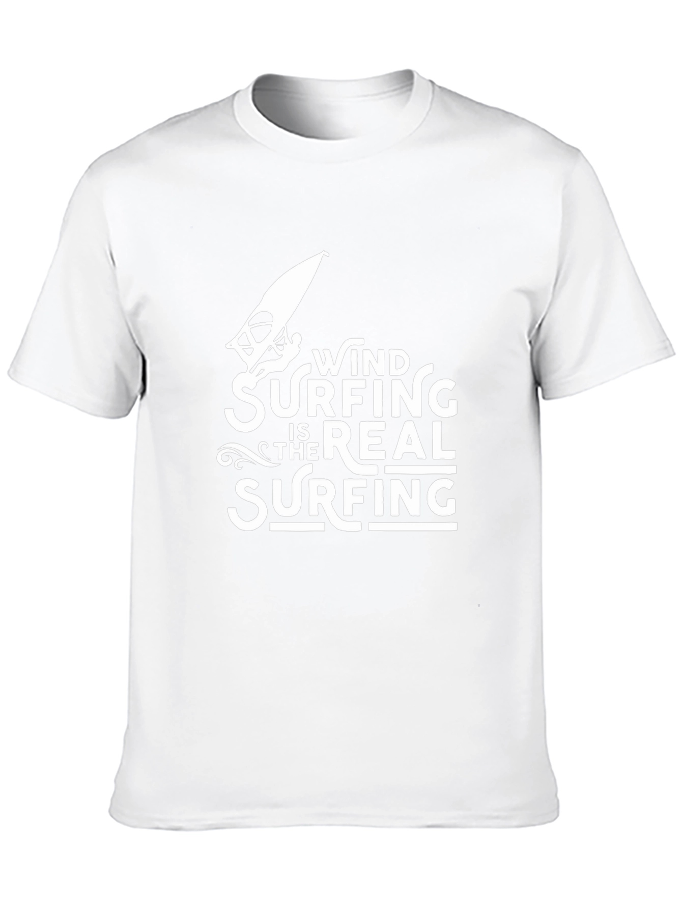 Wind Surfing T-Shirt - The Real Surfing Black Tee
