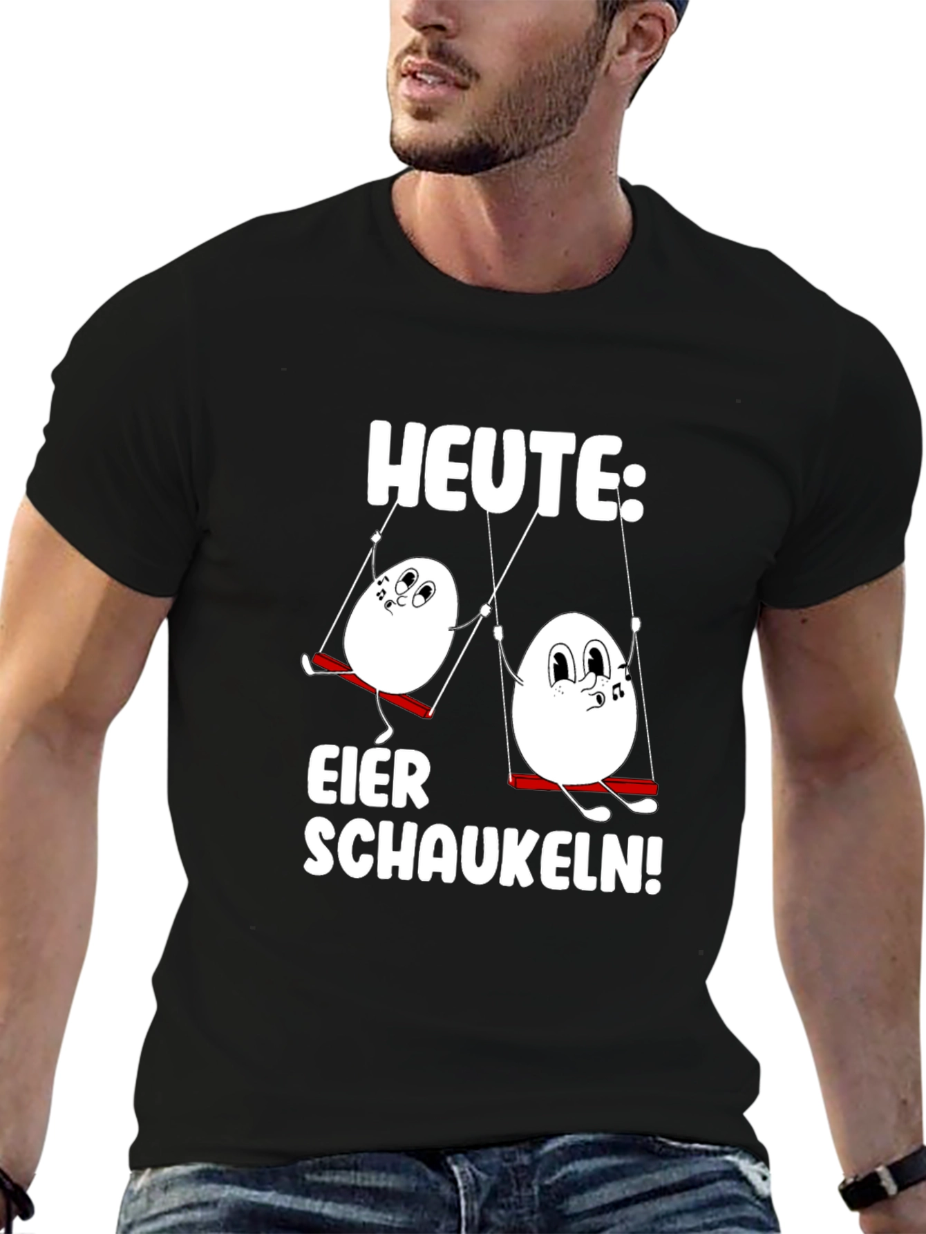 Funny Egg Swinging T-Shirt - Heute: Eier Schaukeln!