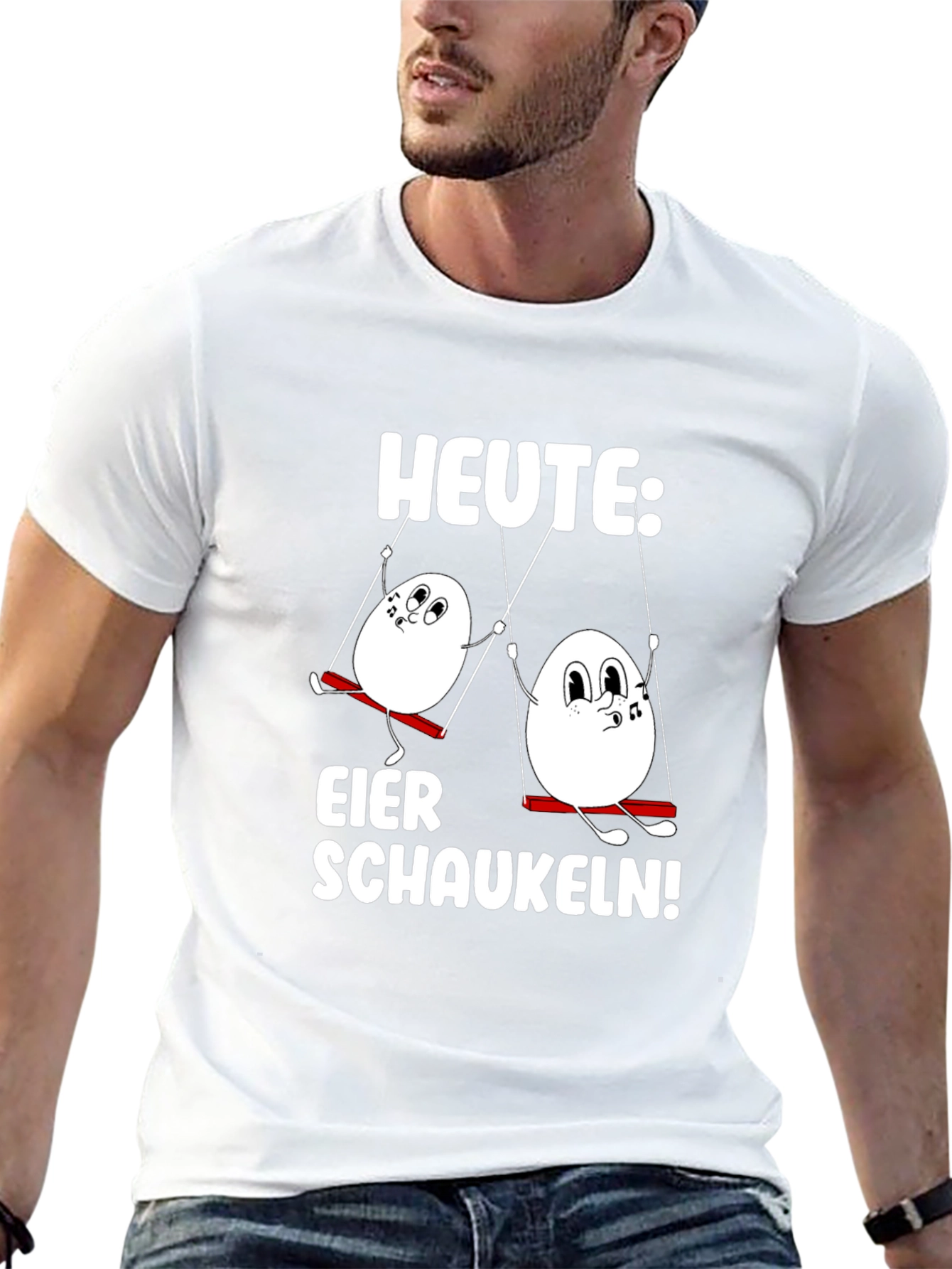 Funny Egg Swinging T-Shirt - Heute: Eier Schaukeln!