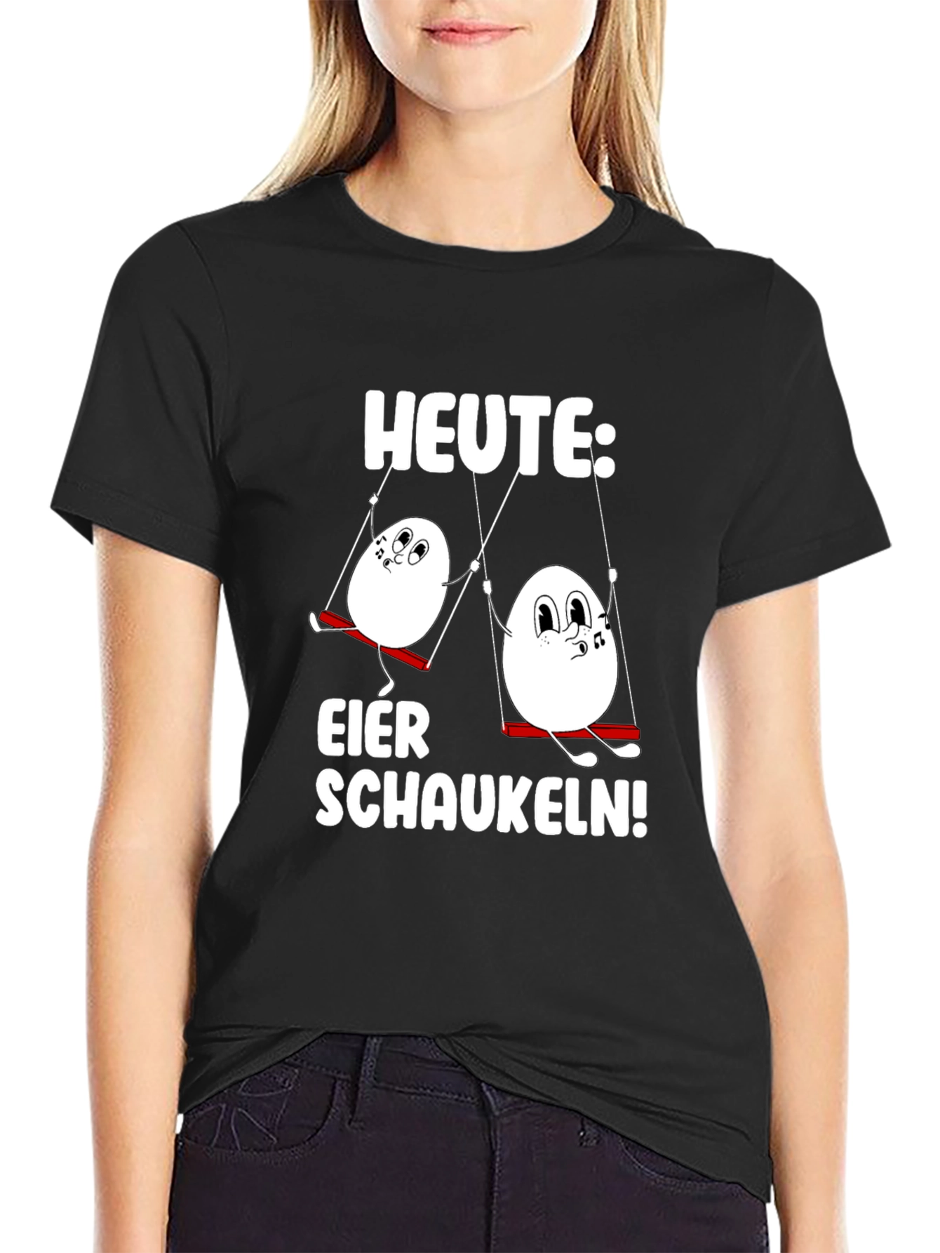Funny Egg Swinging T-Shirt - Heute: Eier Schaukeln!