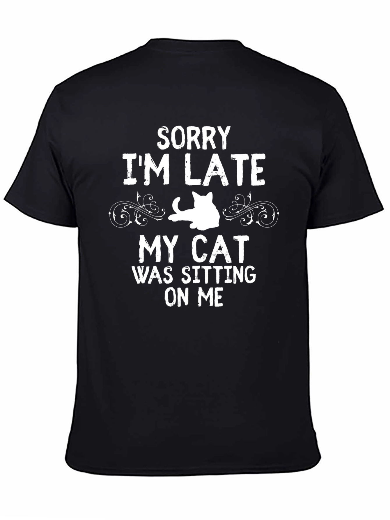 Funny Cat Sitting On Me Graphic Tee