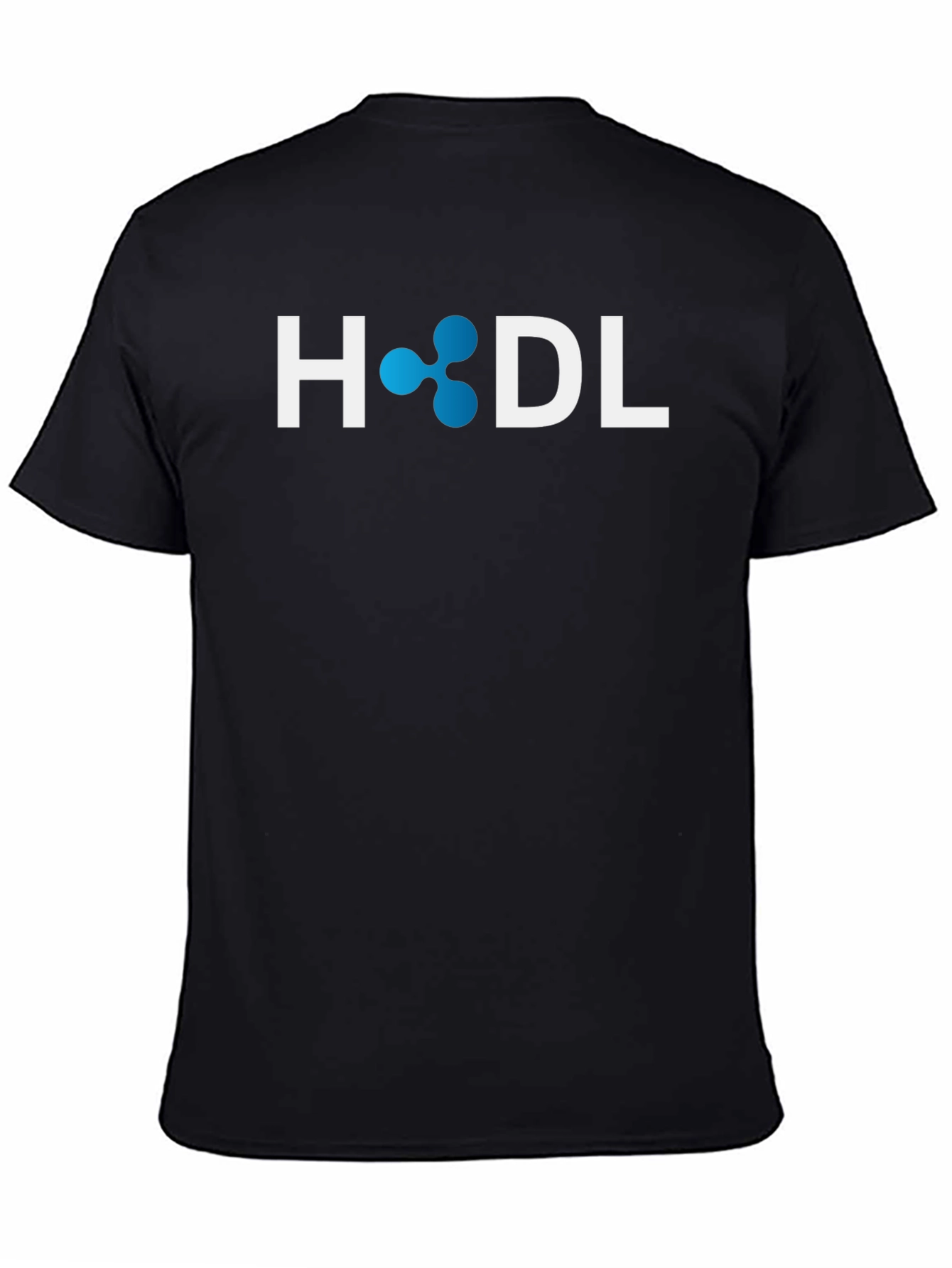 HODL Crypto Black T-Shirt - Ripple XRP Design