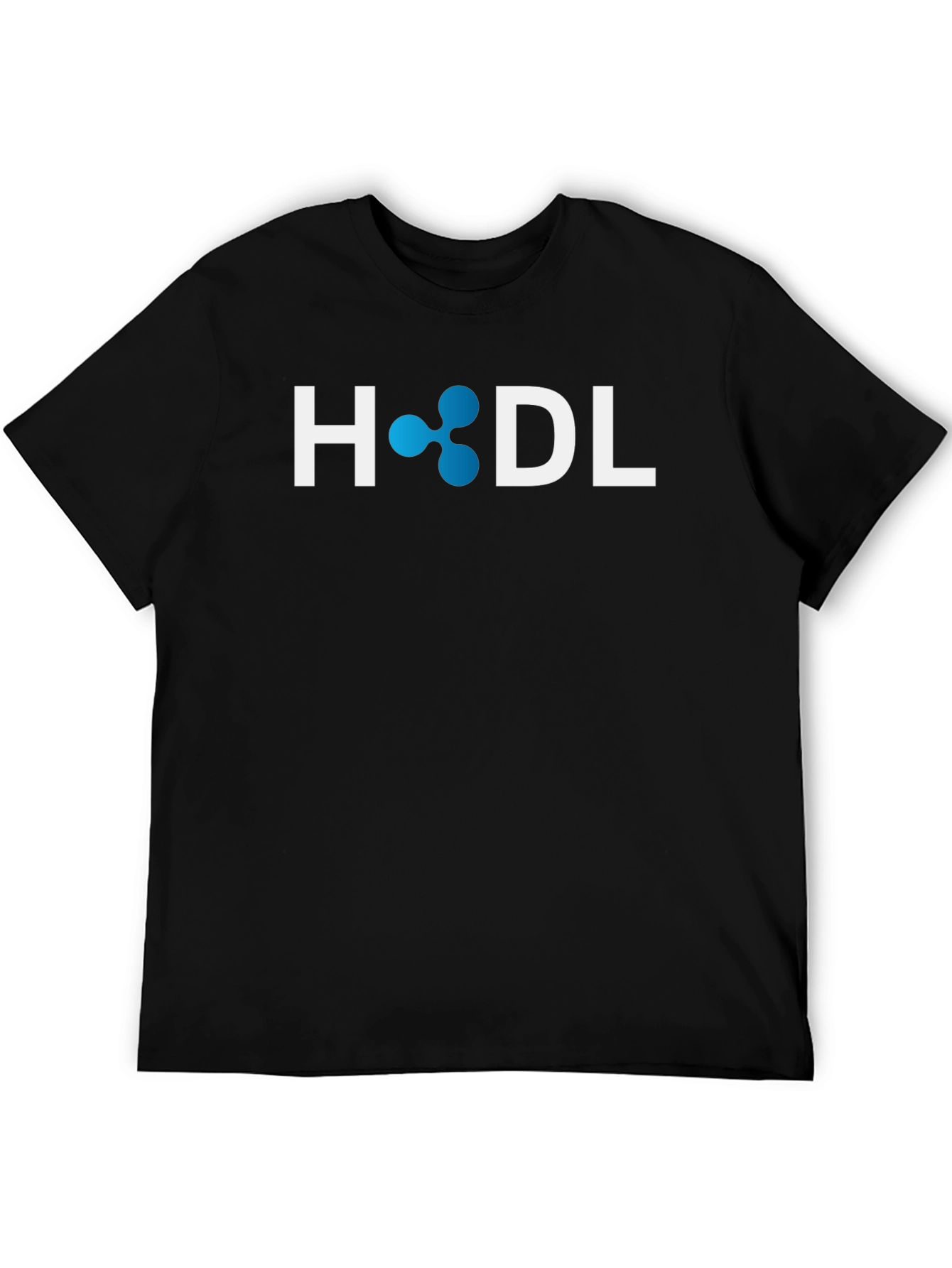 HODL Crypto Black T-Shirt - Ripple XRP Design
