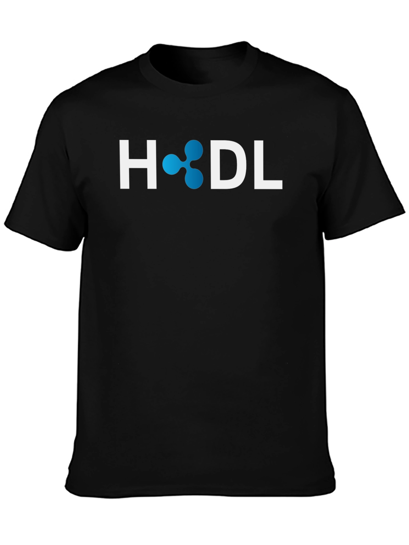 HODL Crypto Black T-Shirt - Ripple XRP Design