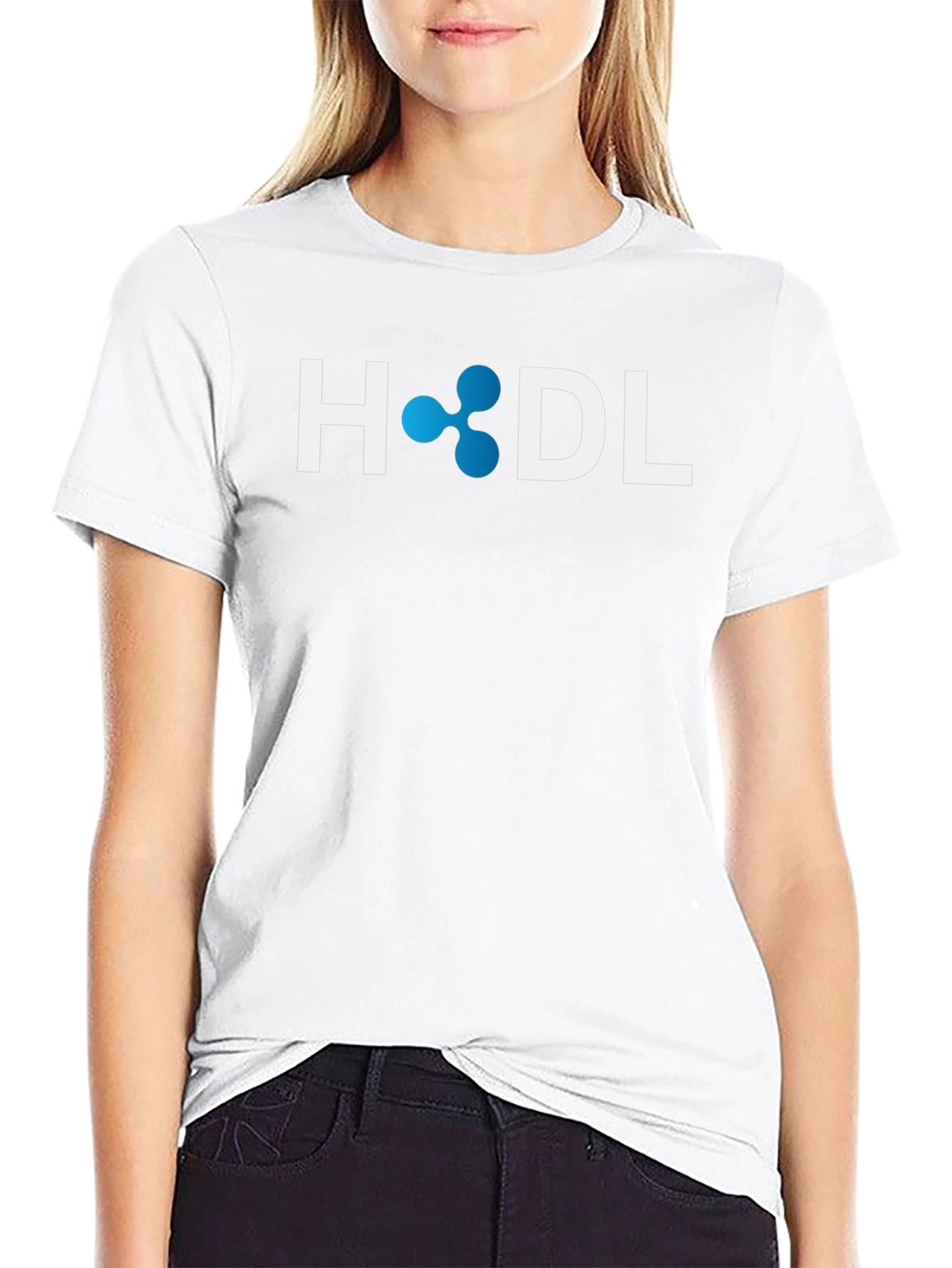 HODL Crypto Black T-Shirt - Ripple XRP Design