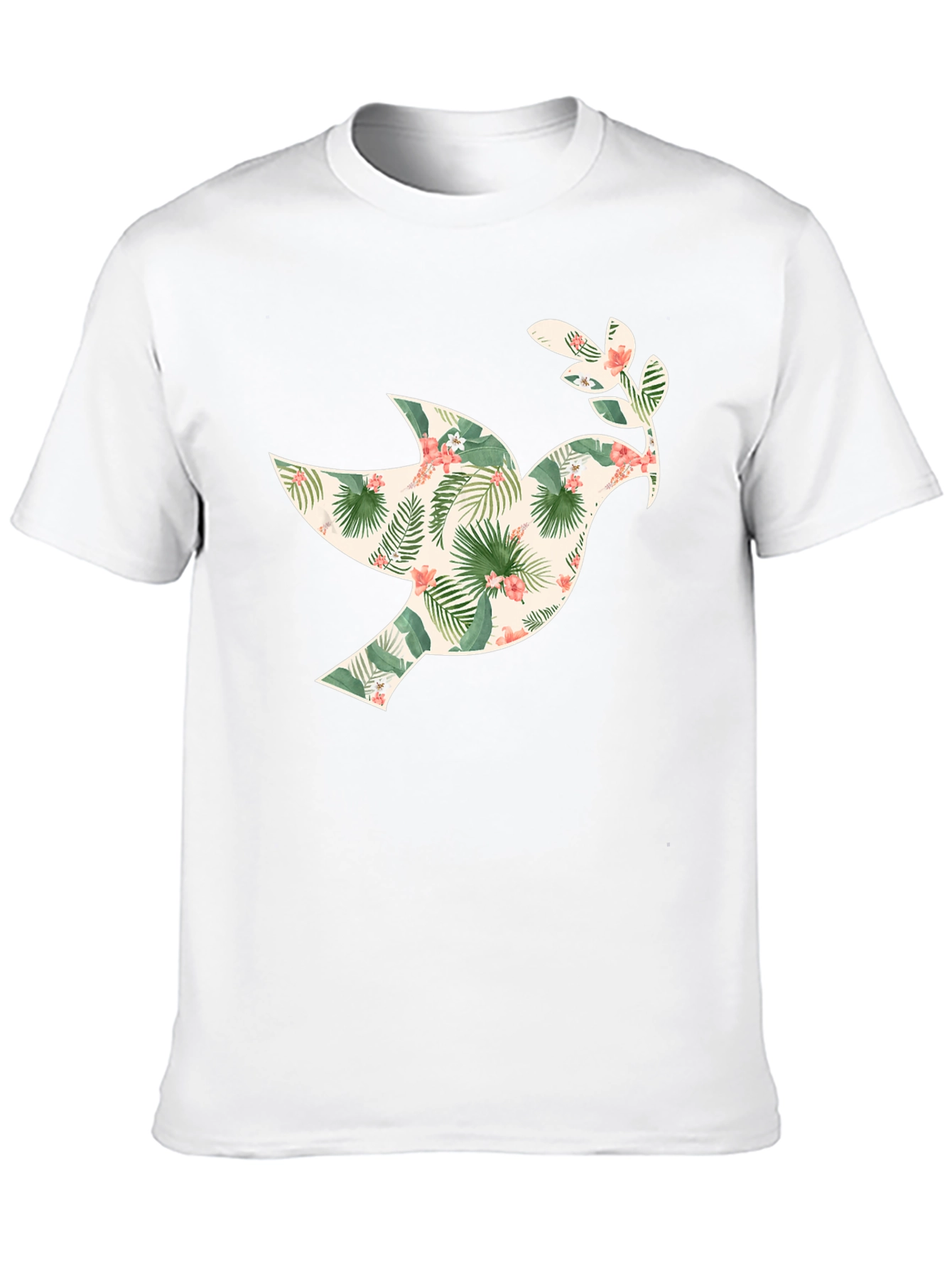 Tropical Dove Graphic Tee - Mens Black T-Shirt