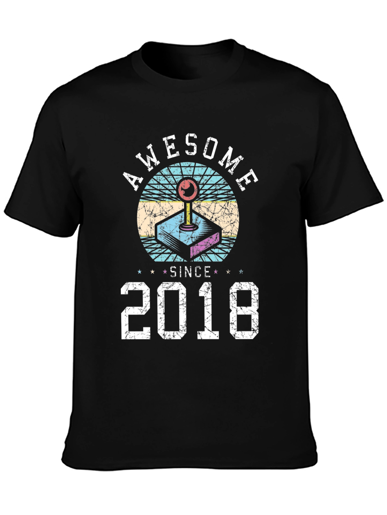 Awesome Since 2018 Black Graphic Tee