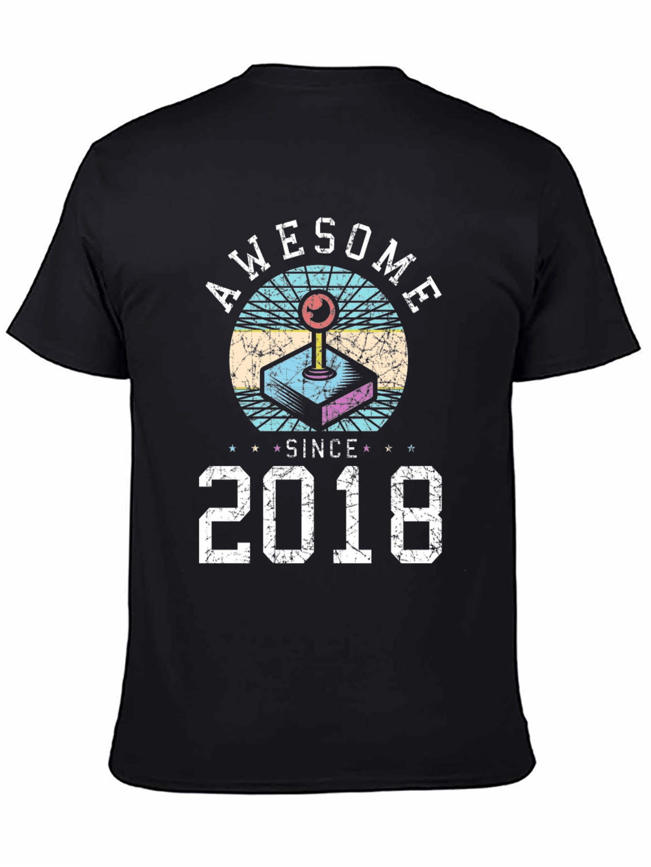 Awesome Since 2018 Black Graphic Tee