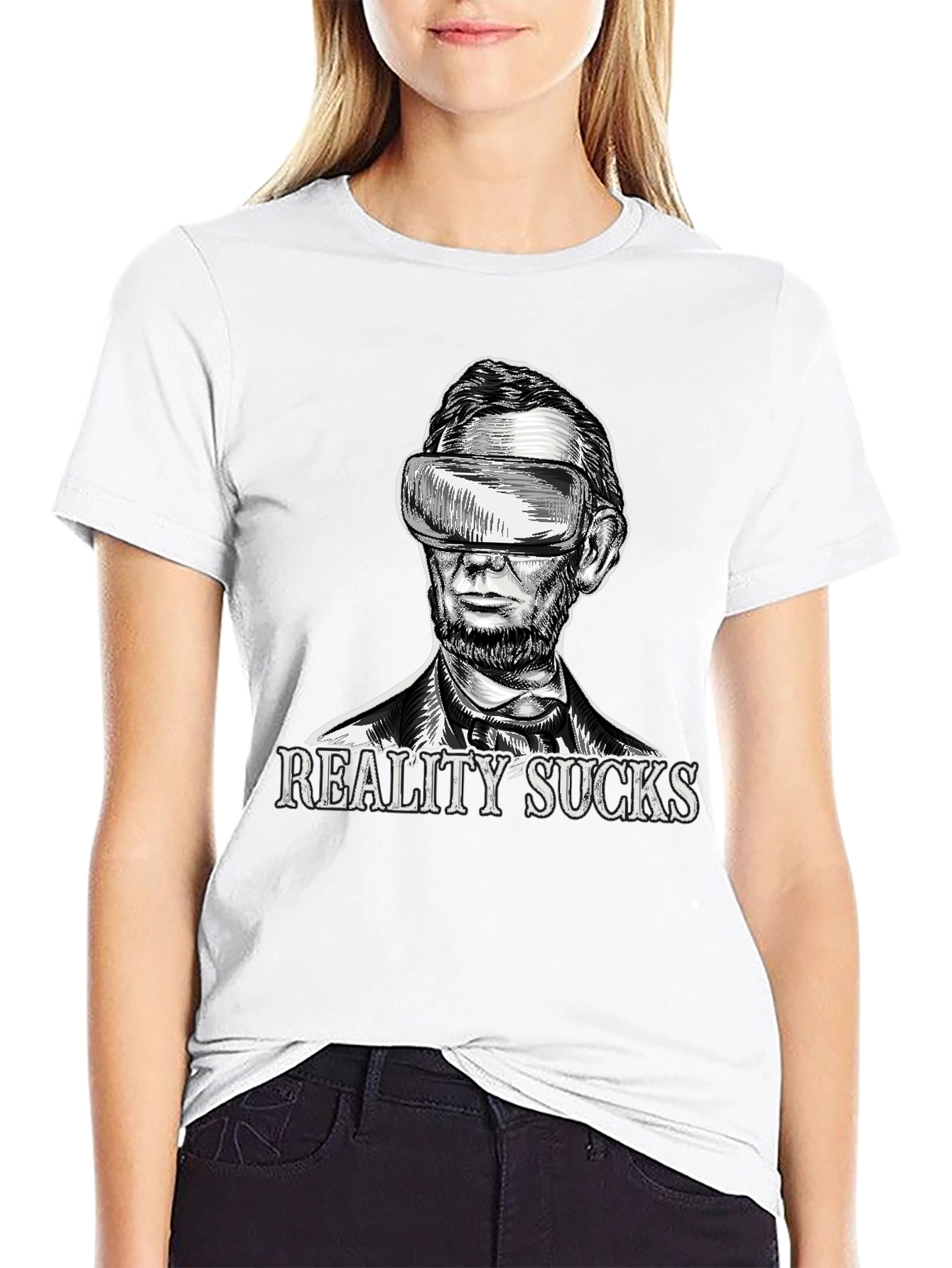 Reality Sucks VR Abraham Lincoln T-Shirt