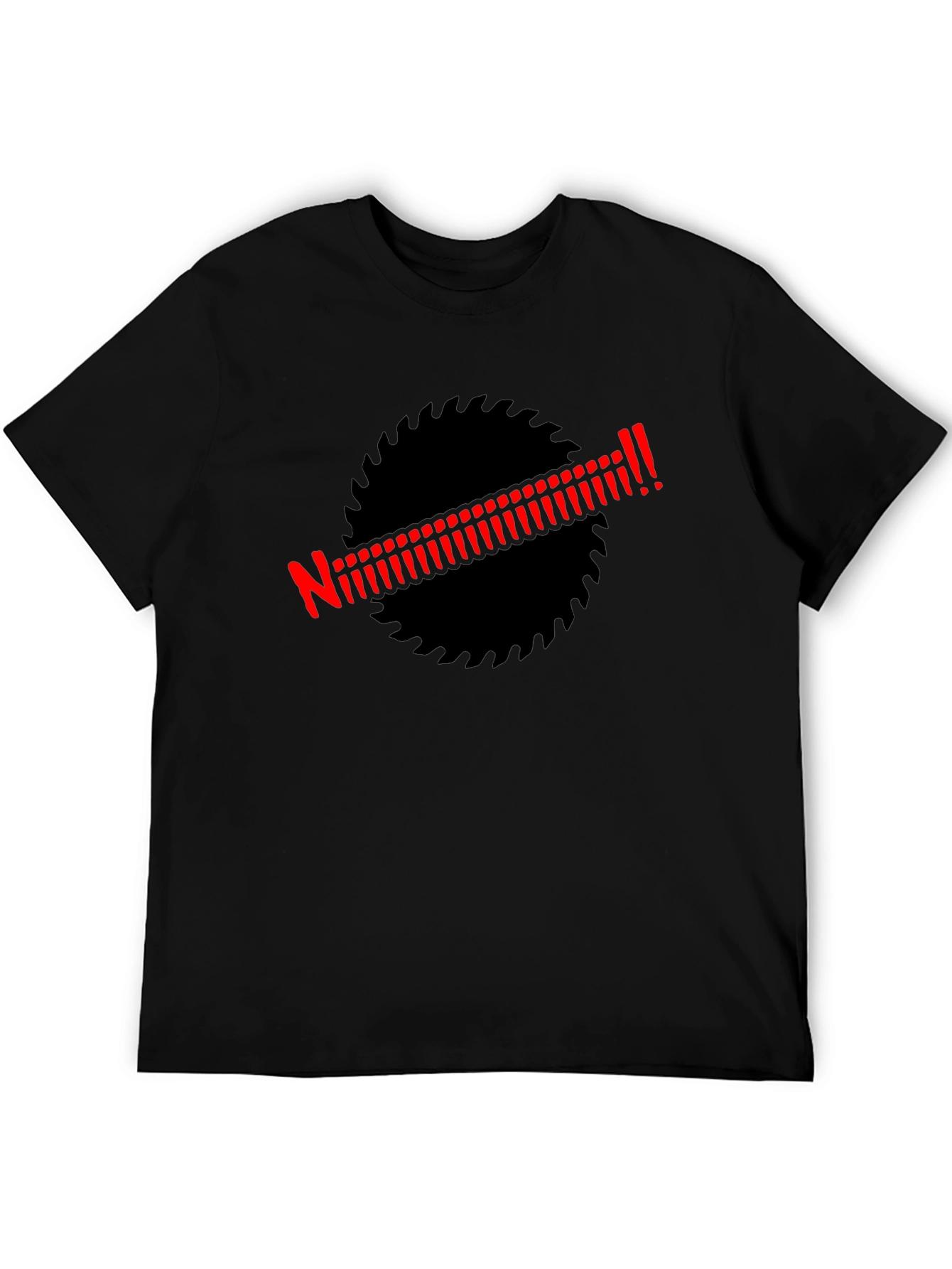 Edgy Graphic Tee: Saw Blade Design