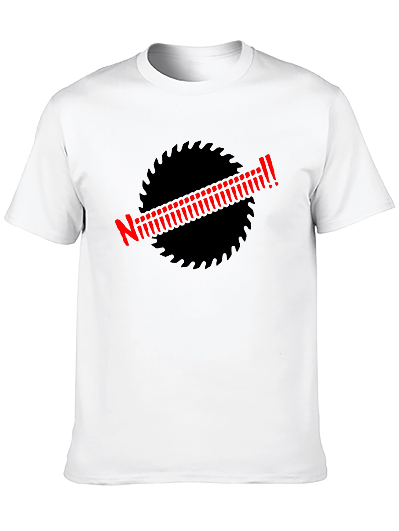 Edgy Graphic Tee: Saw Blade Design