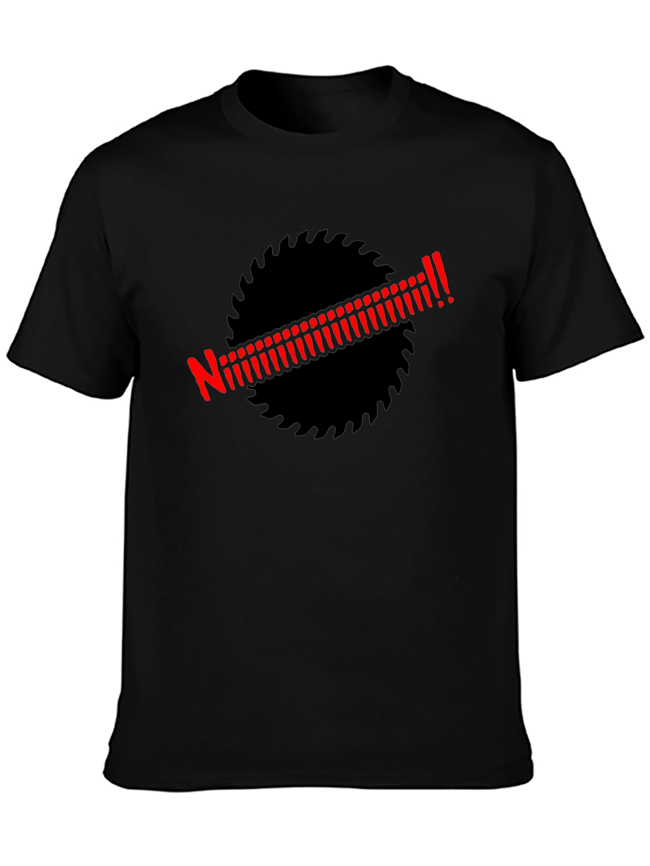 Edgy Graphic Tee: Saw Blade Design
