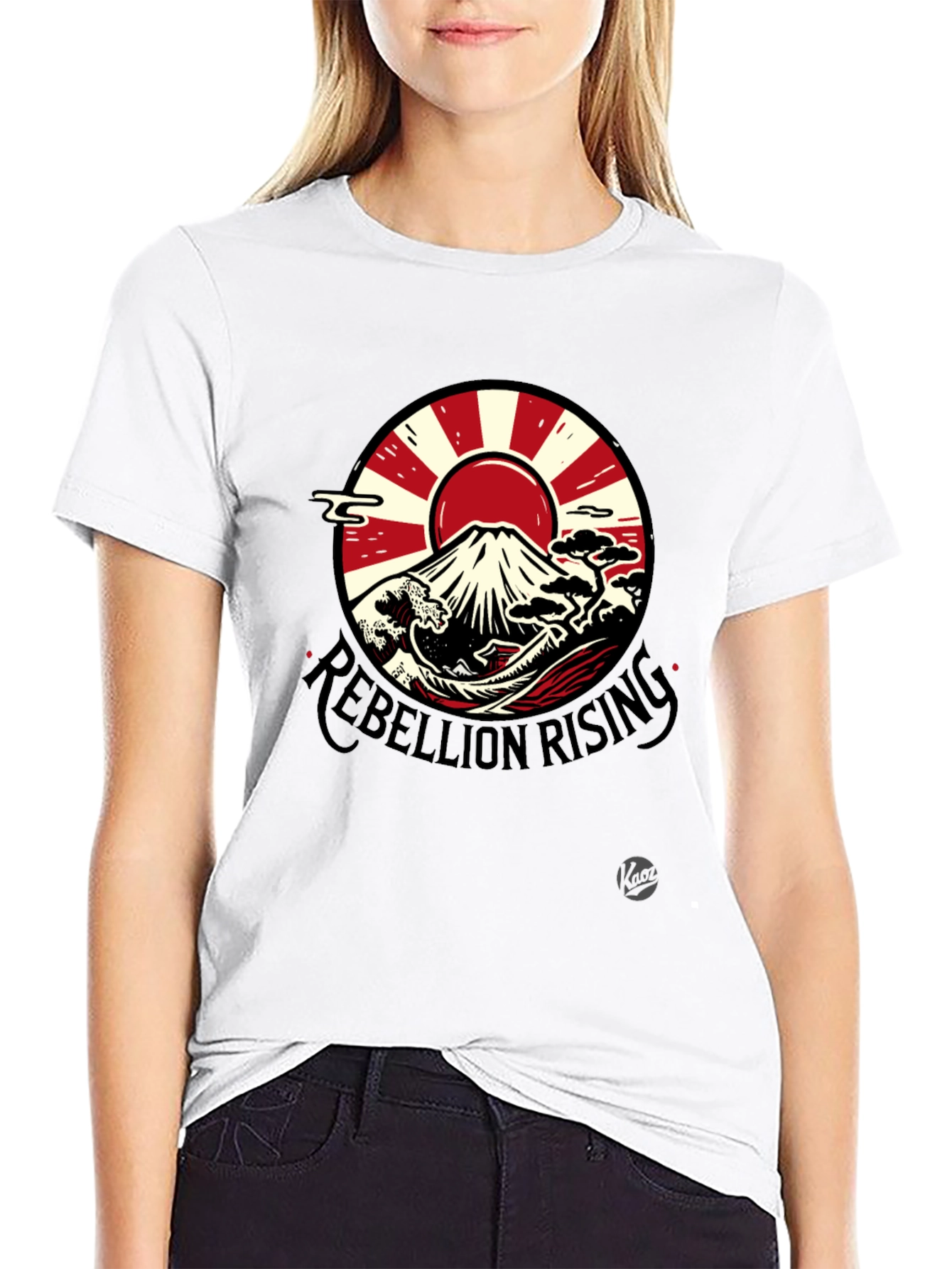 Rebellion Rising Graphic Tee - Japanese Mount Fuji Design
