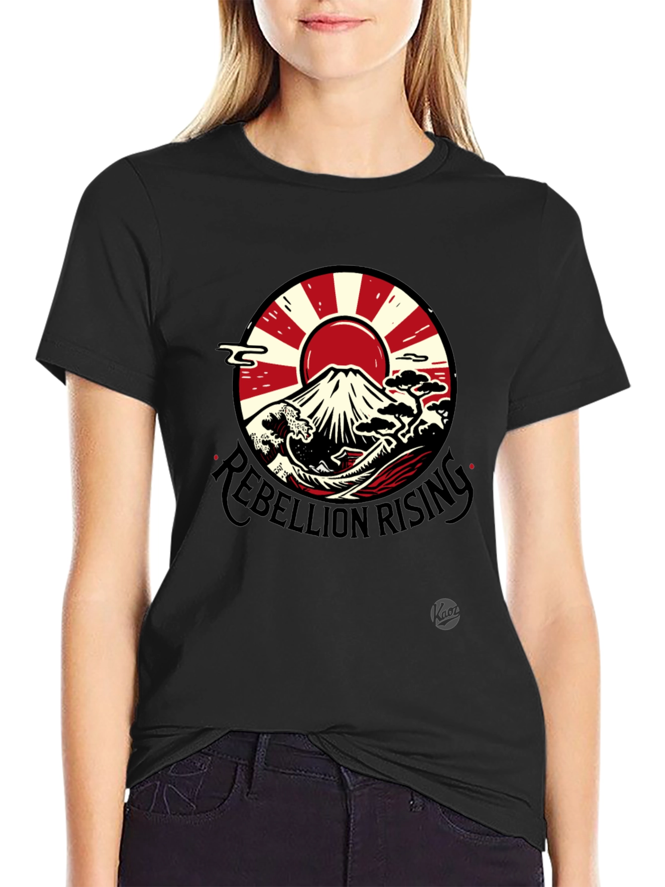 Rebellion Rising Graphic Tee - Japanese Mount Fuji Design