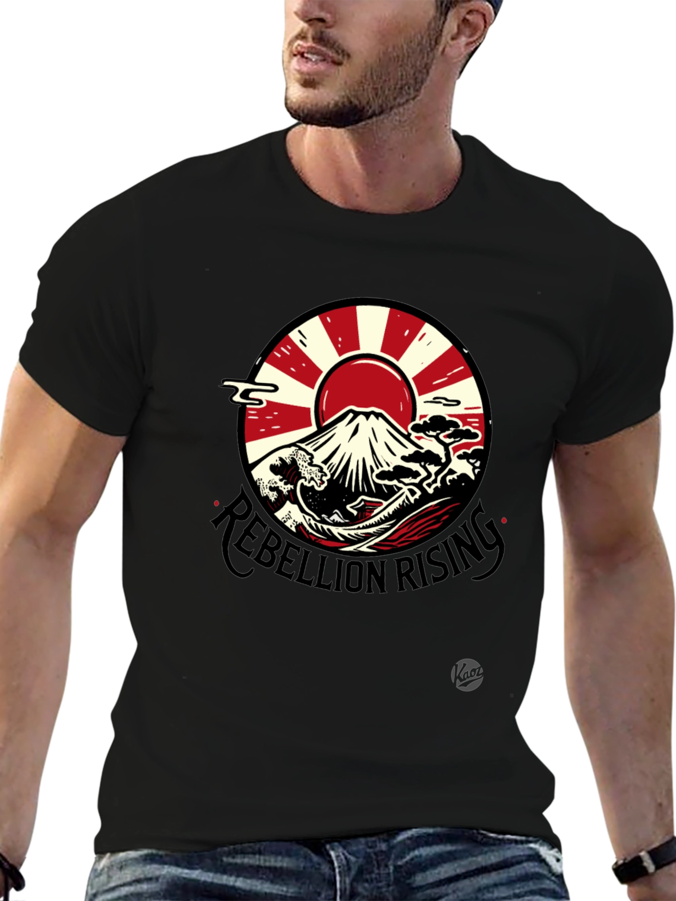 Rebellion Rising Graphic Tee - Japanese Mount Fuji Design