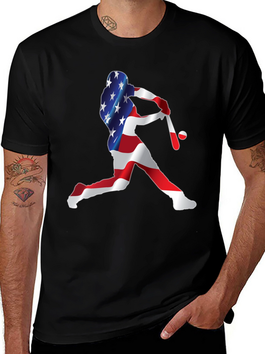 USA Baseball Player Graphic Tee
