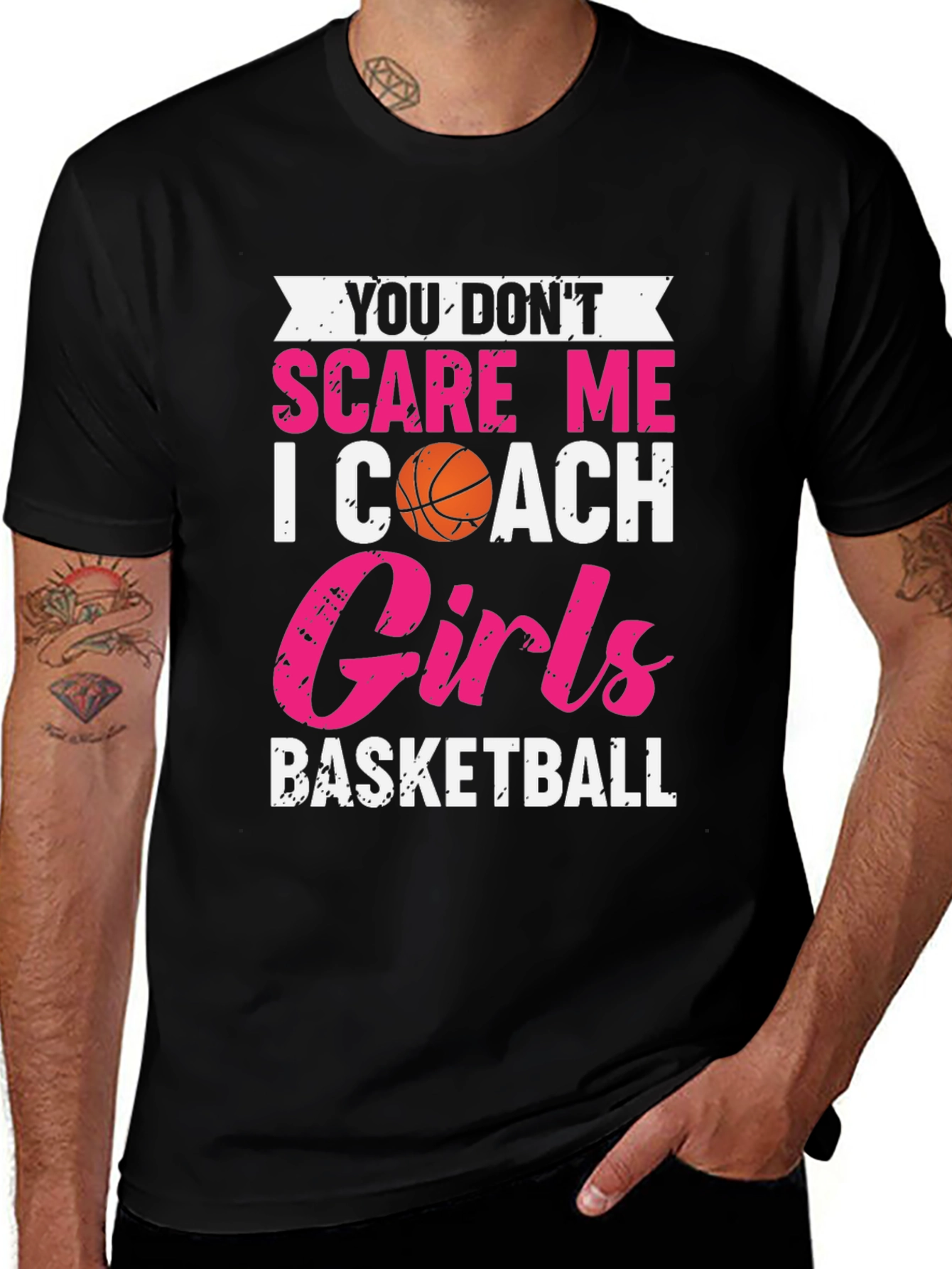 Girls Basketball Coach Graphic T-Shirt