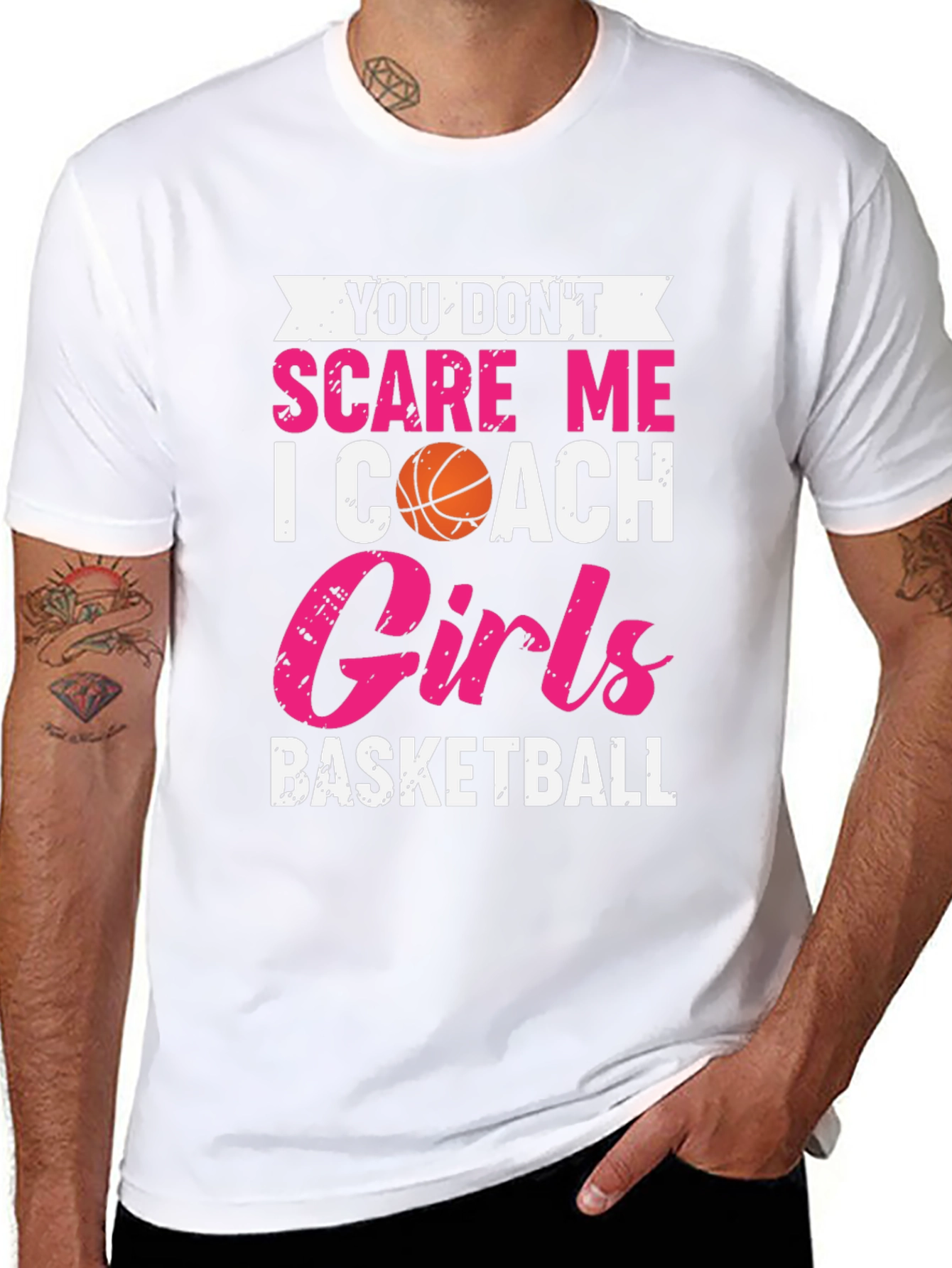 Girls Basketball Coach Graphic T-Shirt