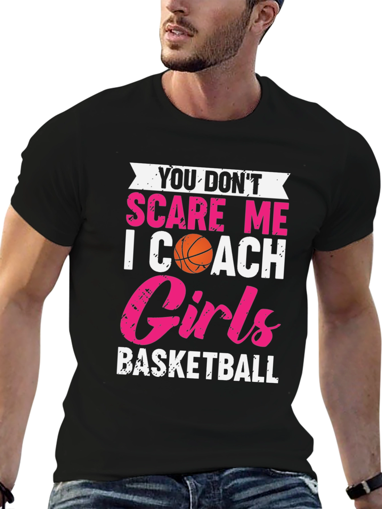 Girls Basketball Coach Graphic T-Shirt