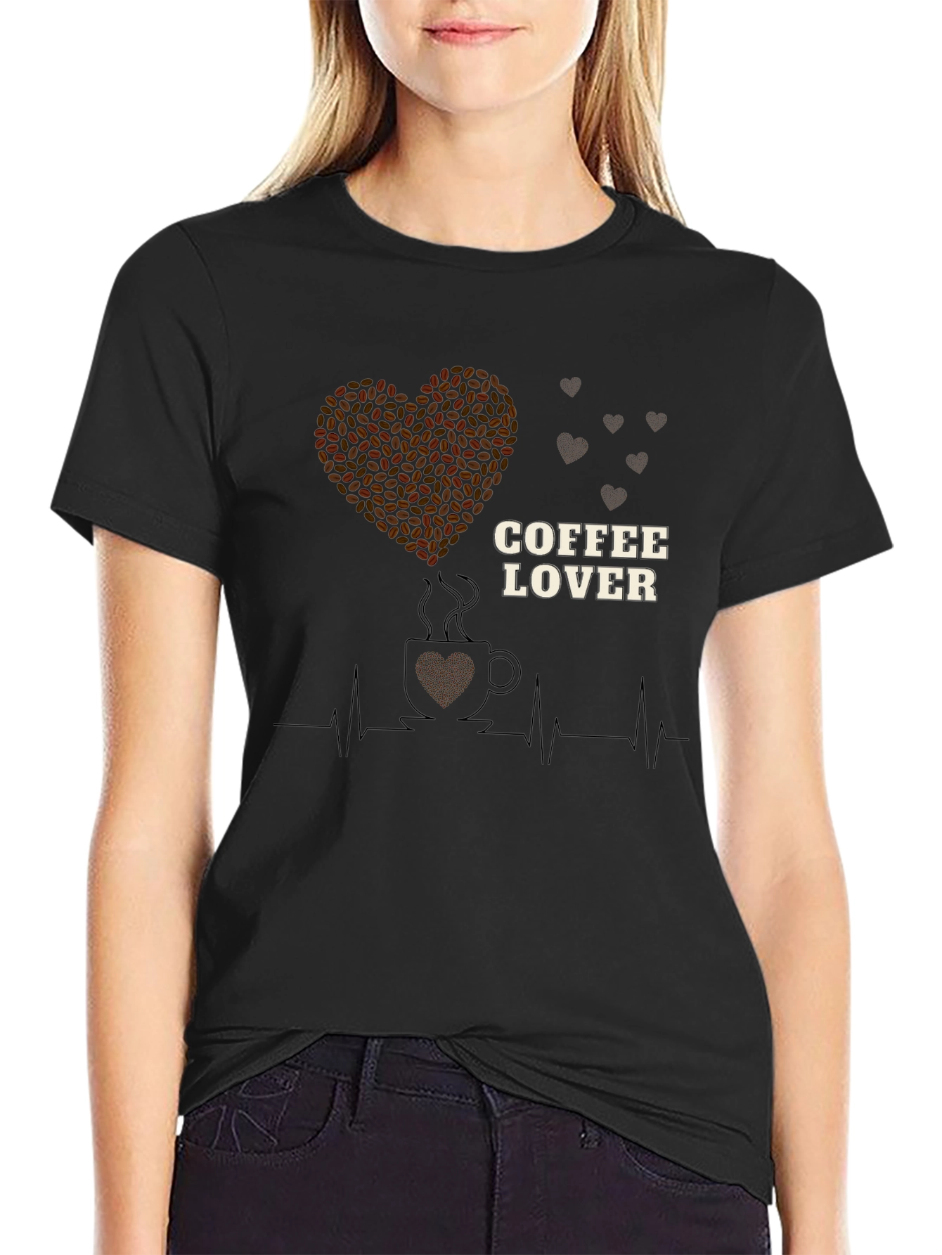 Coffee Lover Heartbeat T-Shirt
